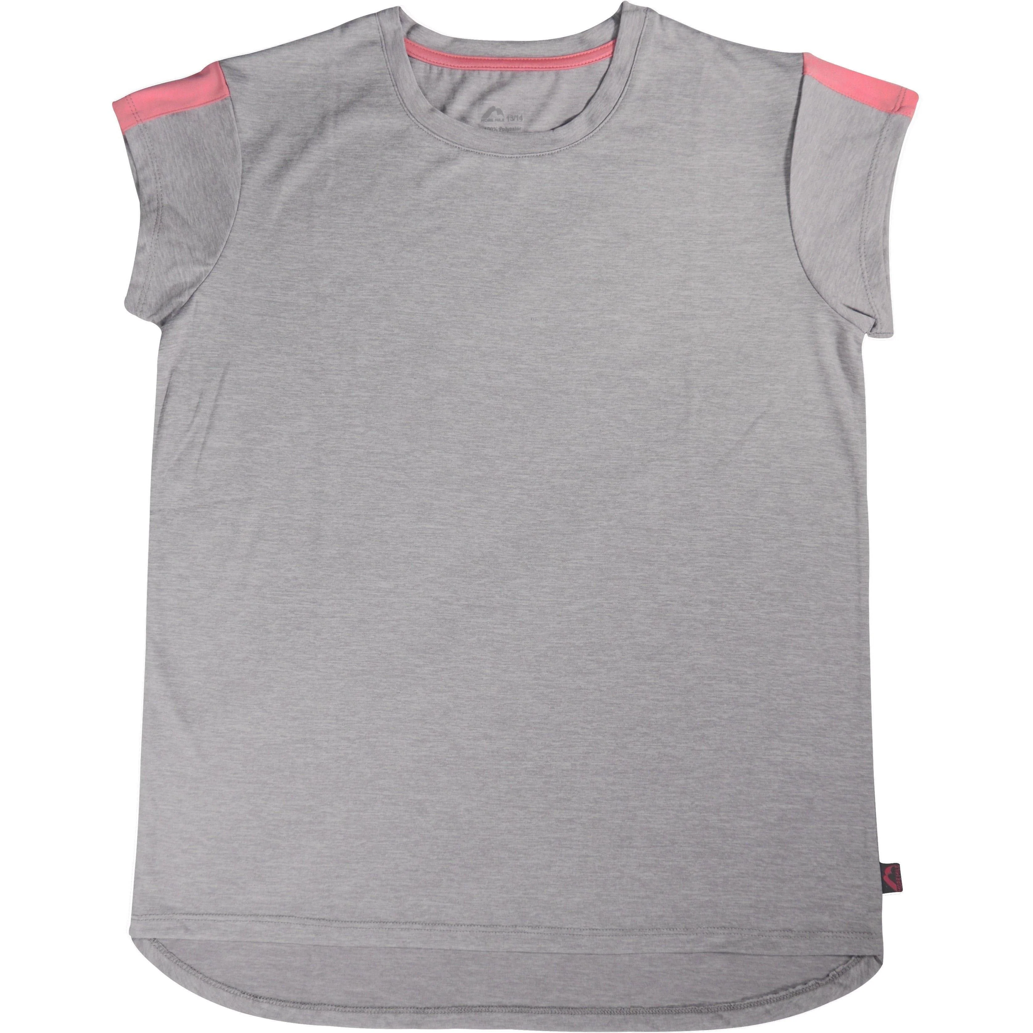 More Mile Girls Cap Short Sleeve Training Top - Grey - Image 4