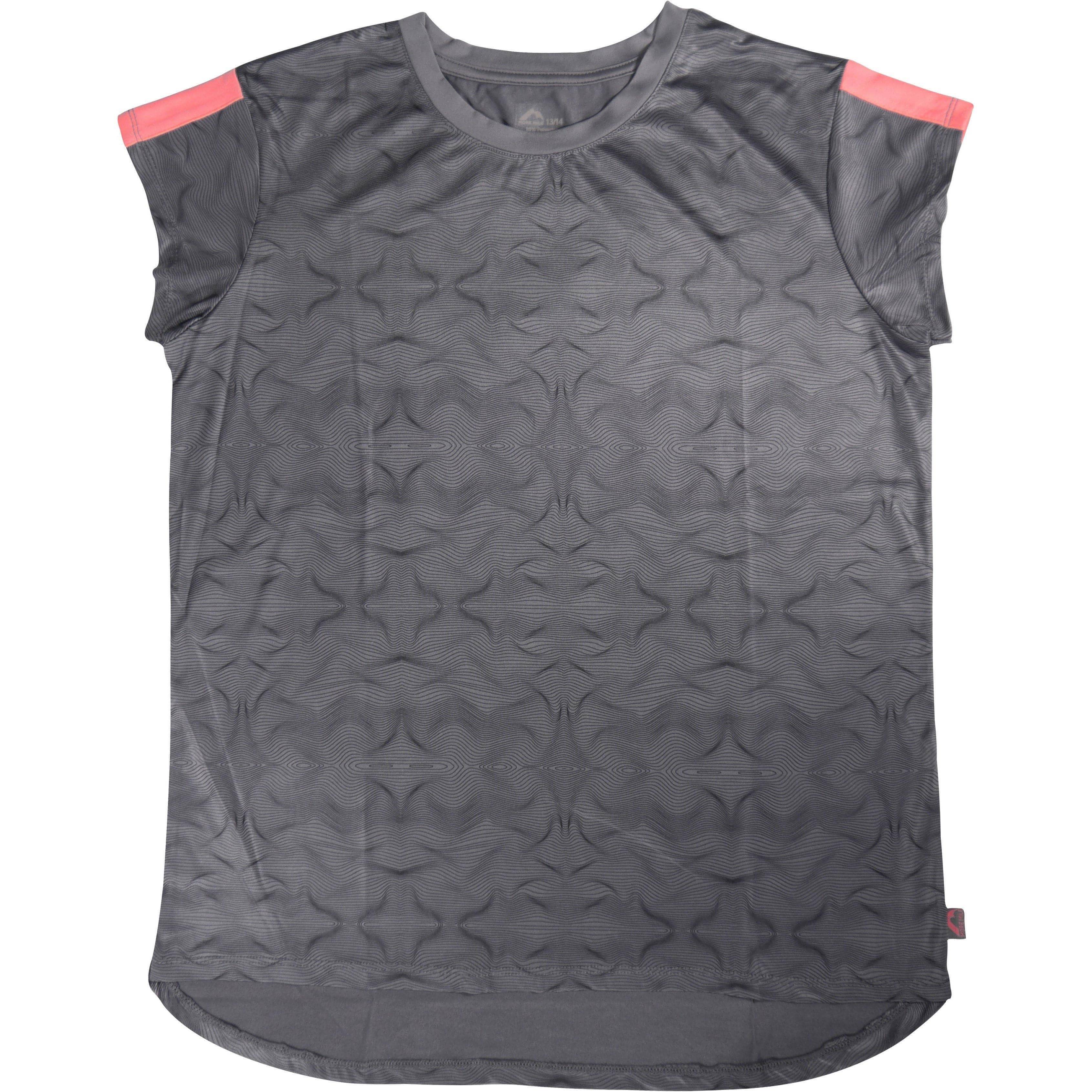 More Mile Girls Cap Short Sleeve Training Top - Grey - Image 4