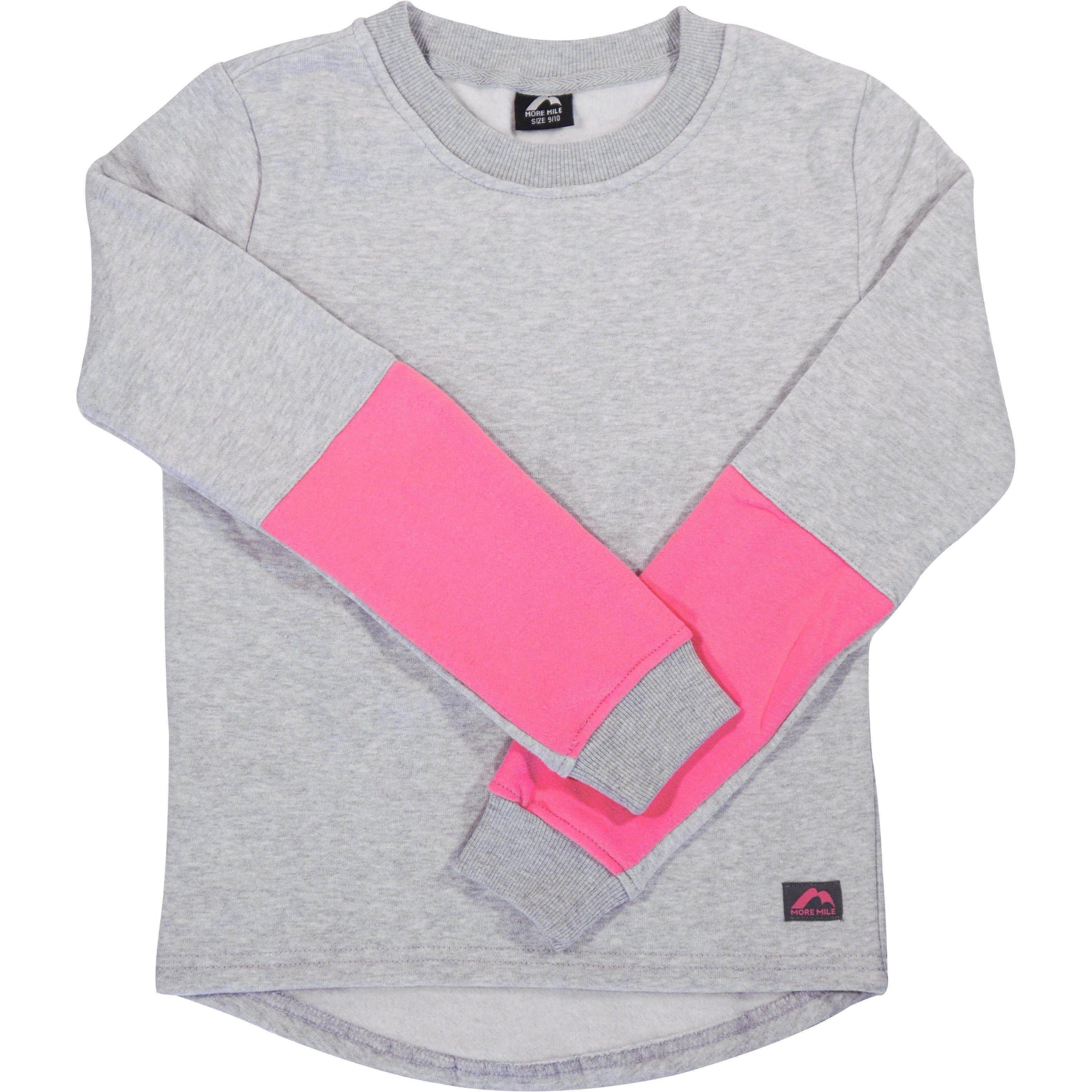 More Mile Girls Fleece Sweatshirt - Grey - Image 4