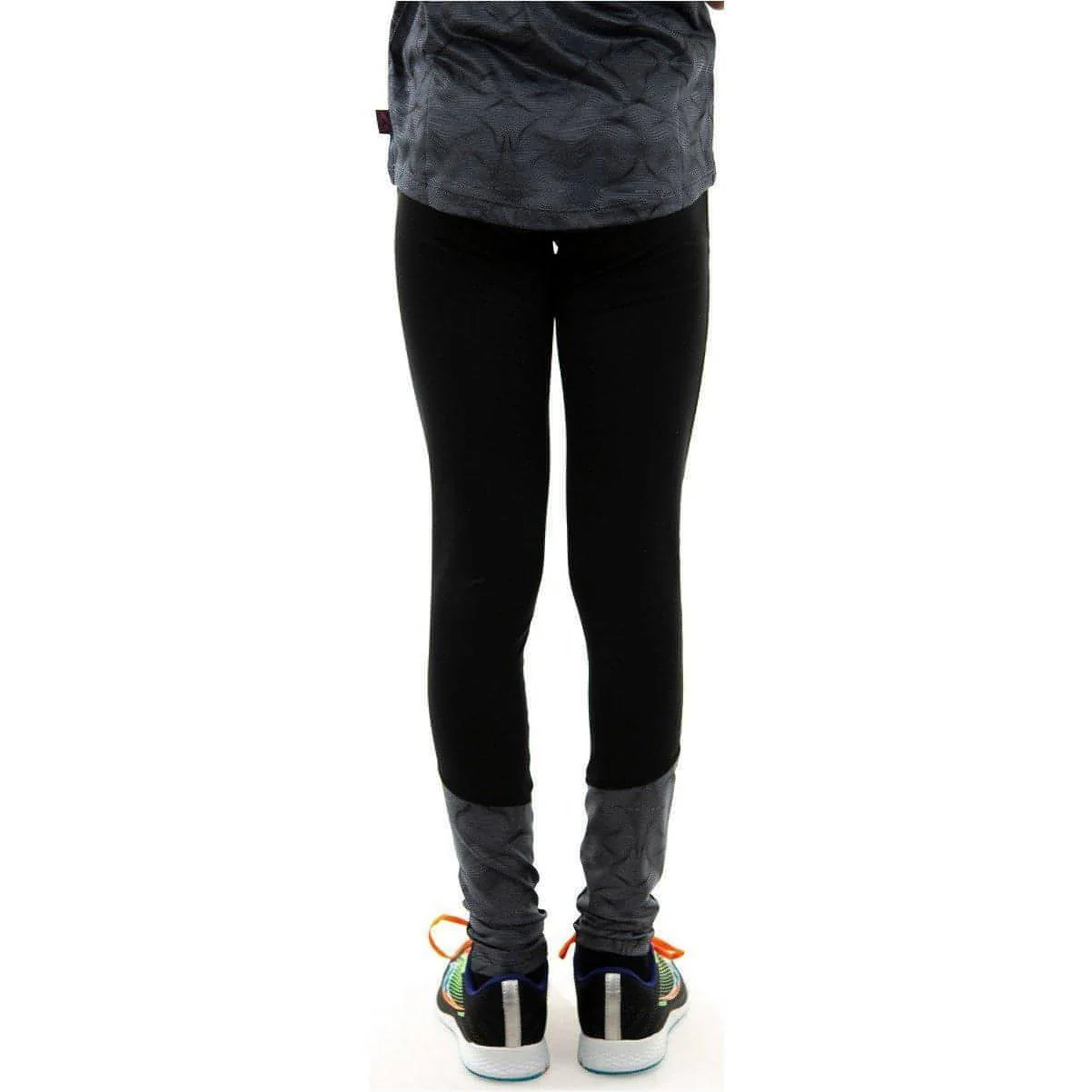More Mile Girls Long Running Tights - Black - Image 2