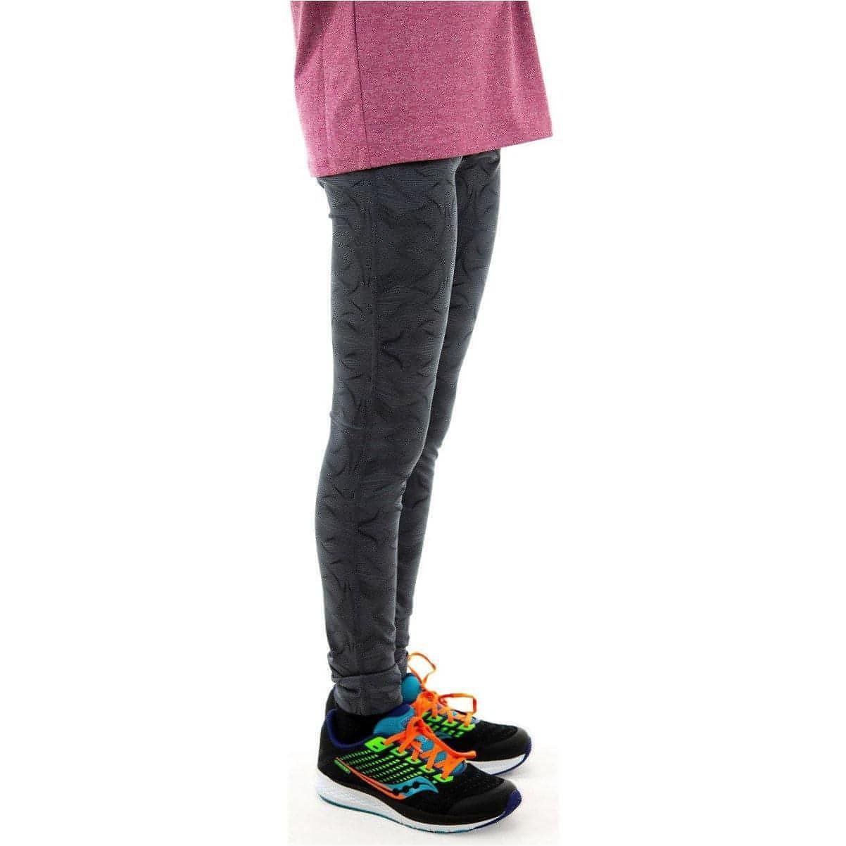 More Mile Girls Long Running Tights - Grey - Image 3