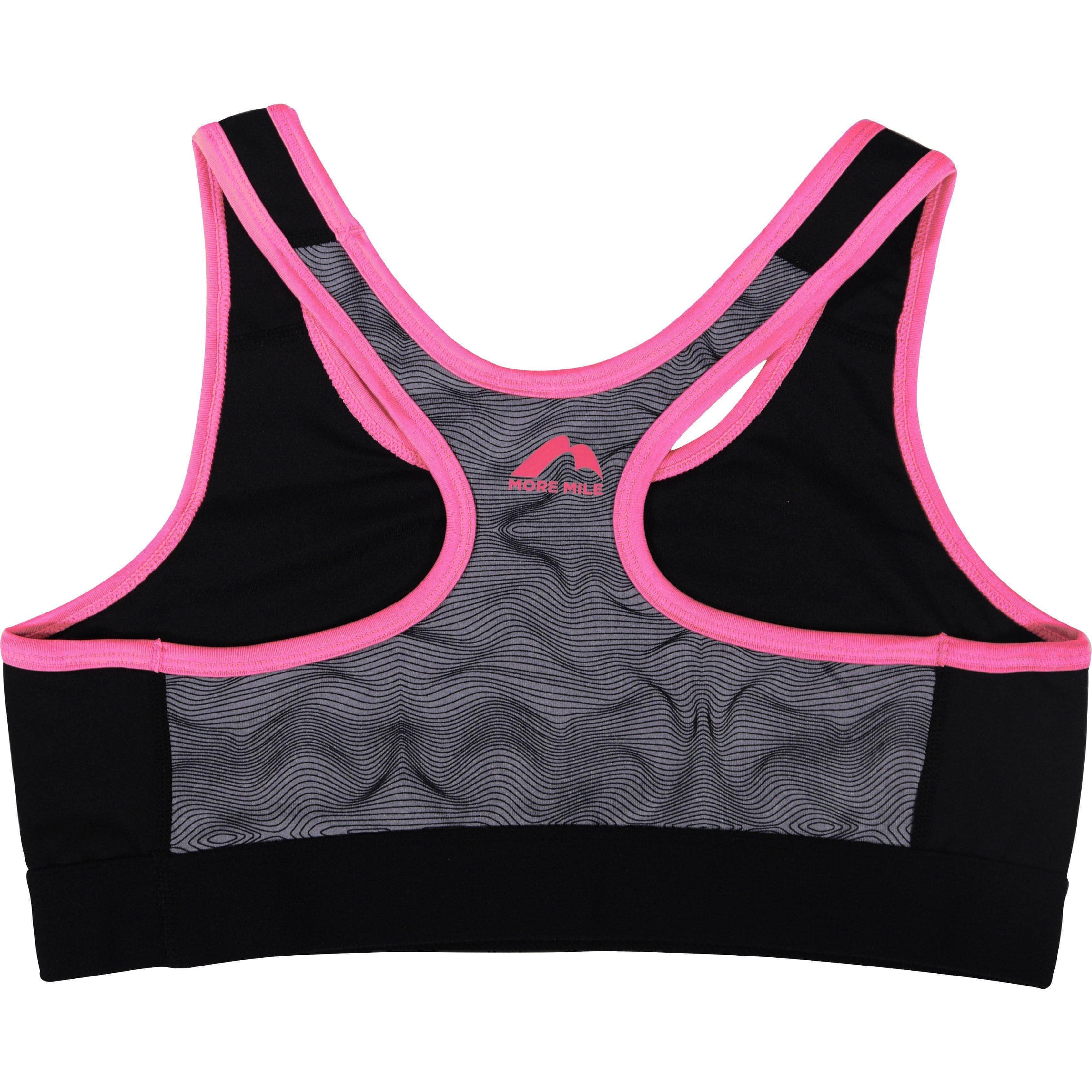 More Mile Girls Running Crop Top - Black - Image 2