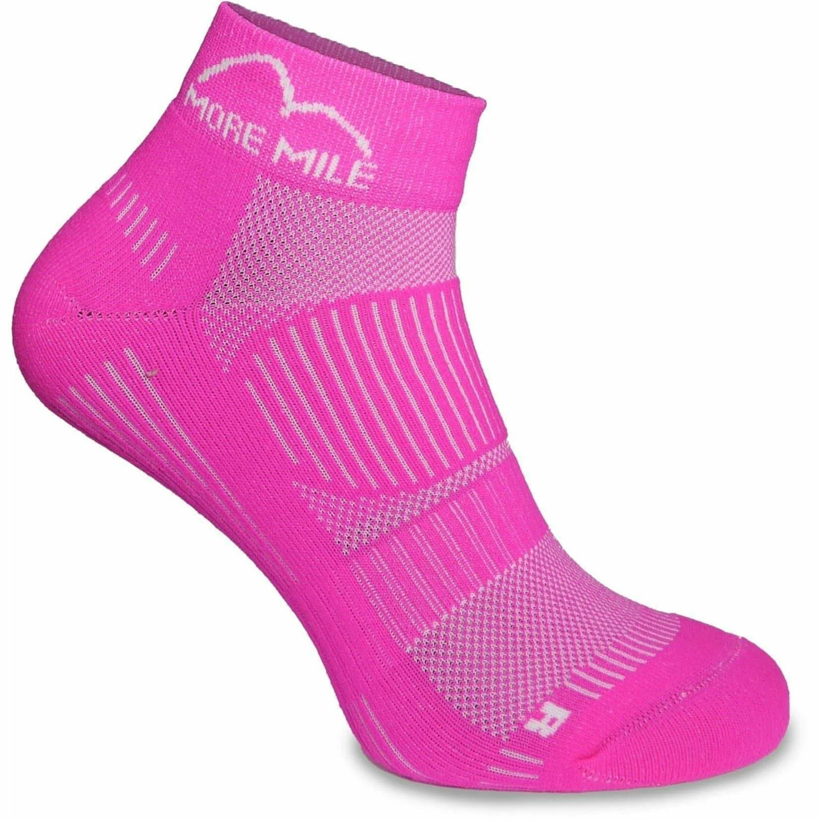 More Mile London 2.0 (3 Pack) Eco Friendly Running Socks - Pink - Image 2