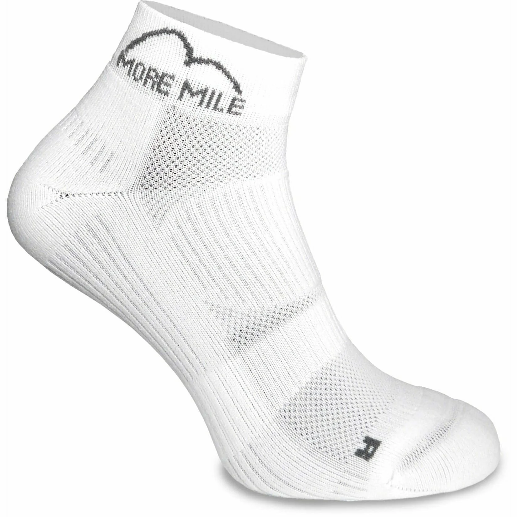 More Mile London 2.0 (3 Pack) Eco Friendly Running Socks - White - Image 2