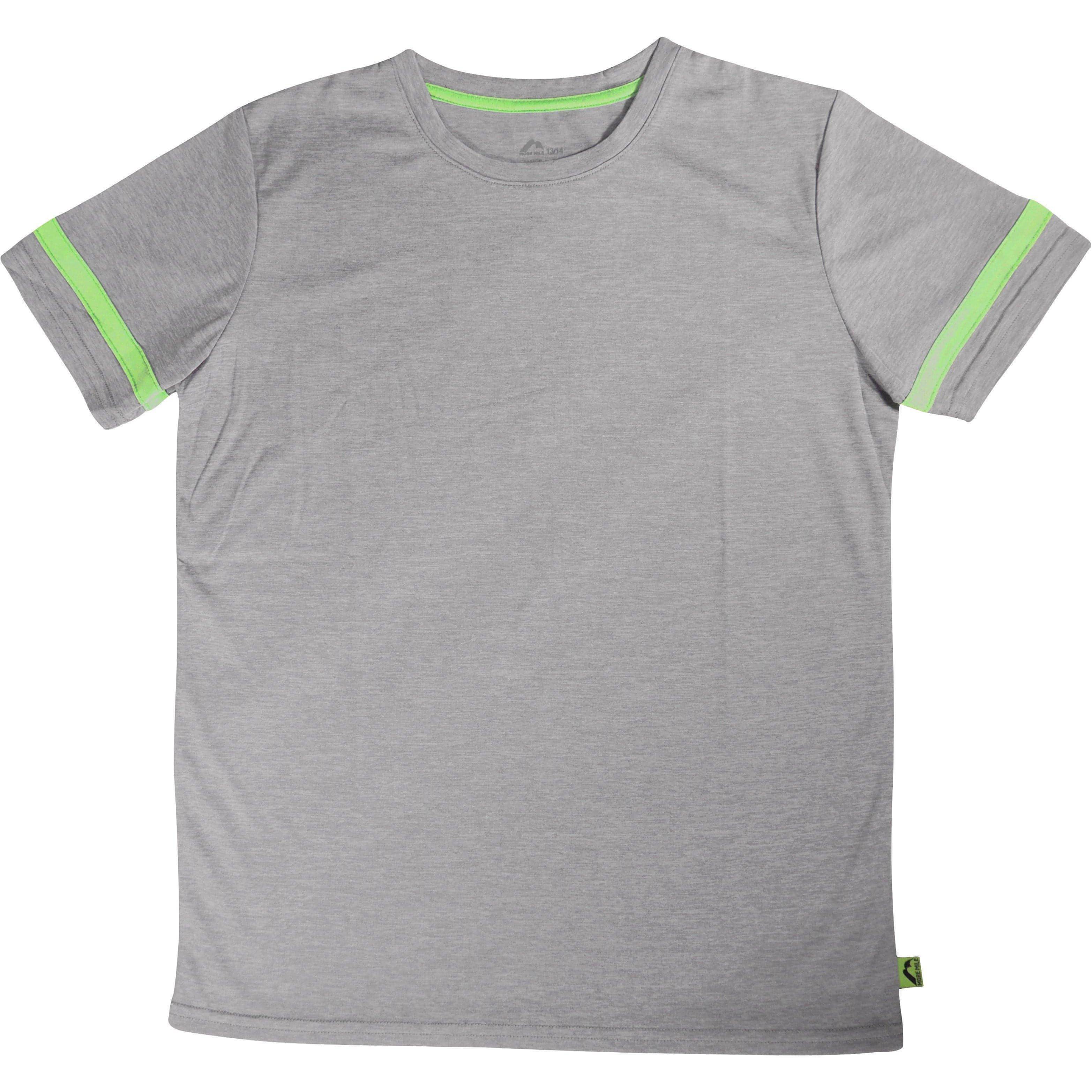 More Mile Marl Boys Short Sleeve Running Top - Grey - Image 3