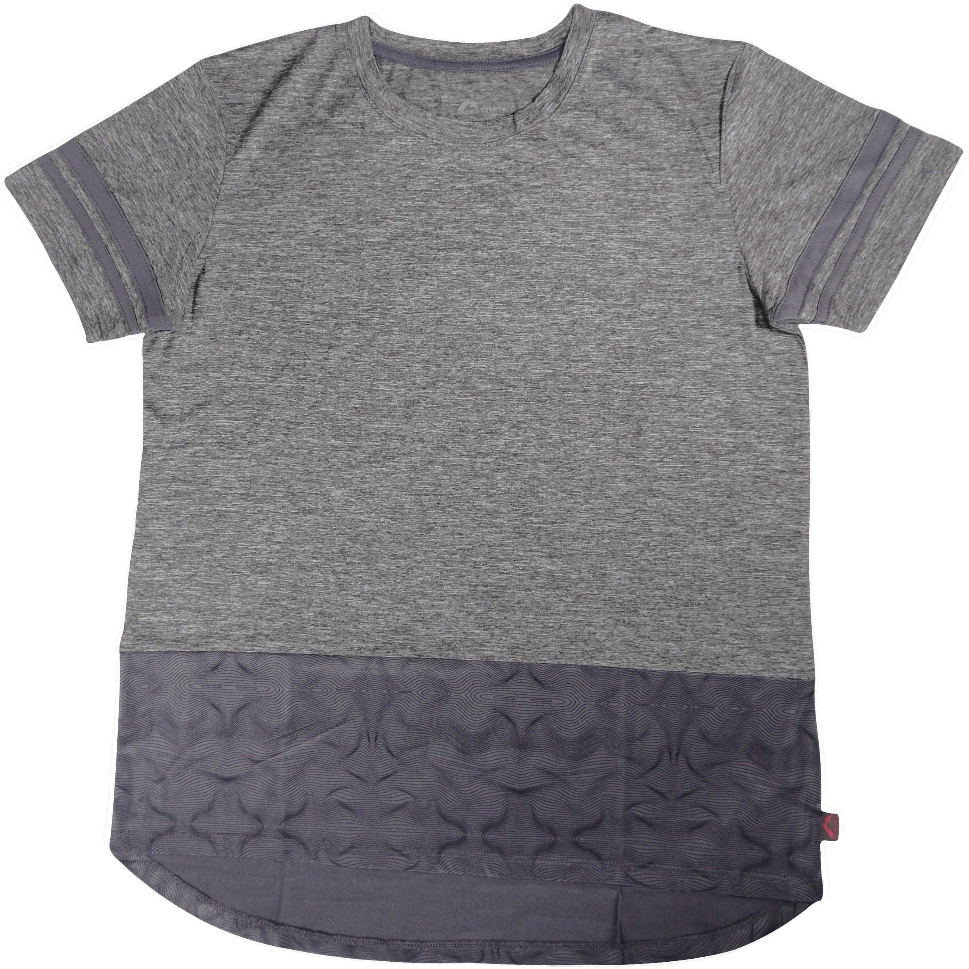 More Mile Marl Girls Short Sleeve Training Top - Grey - Image 4