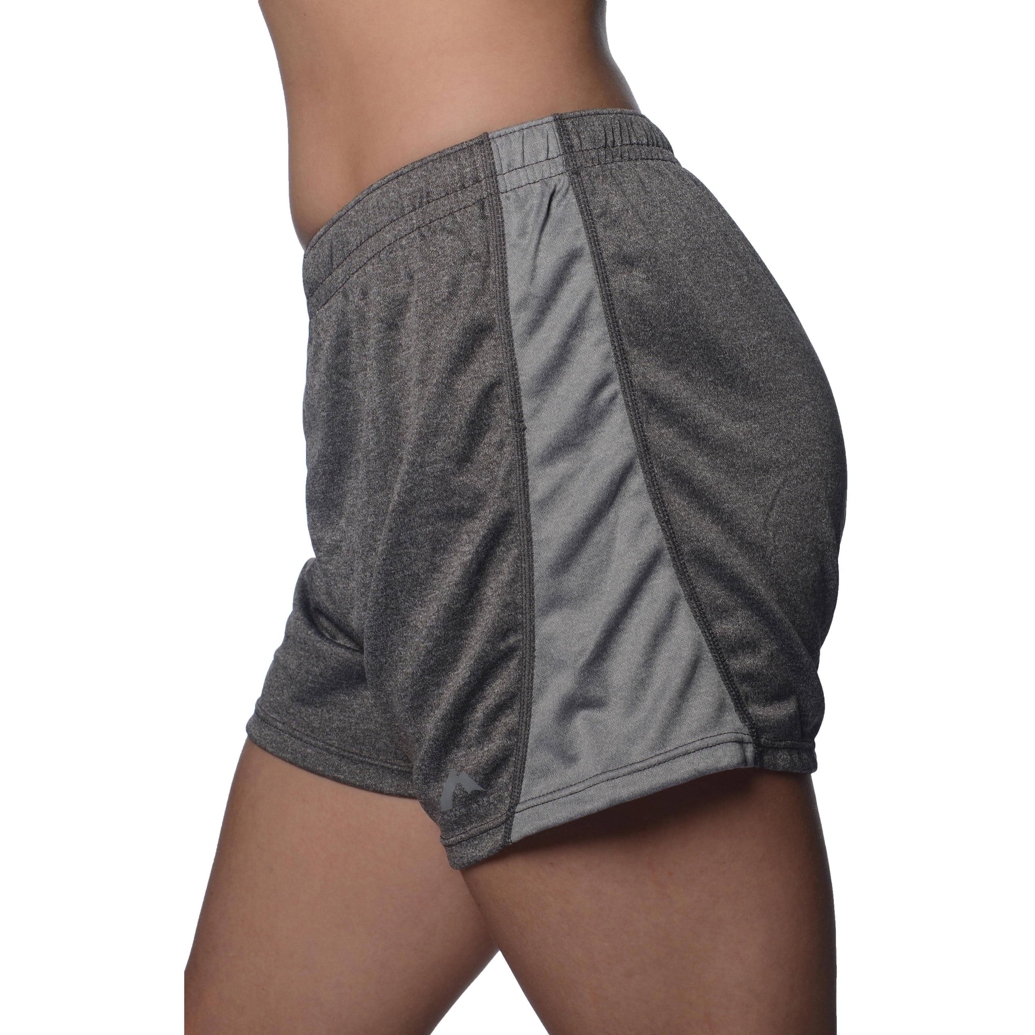 More Mile Marl Jersey Womens Training Shorts - Grey - Image 2