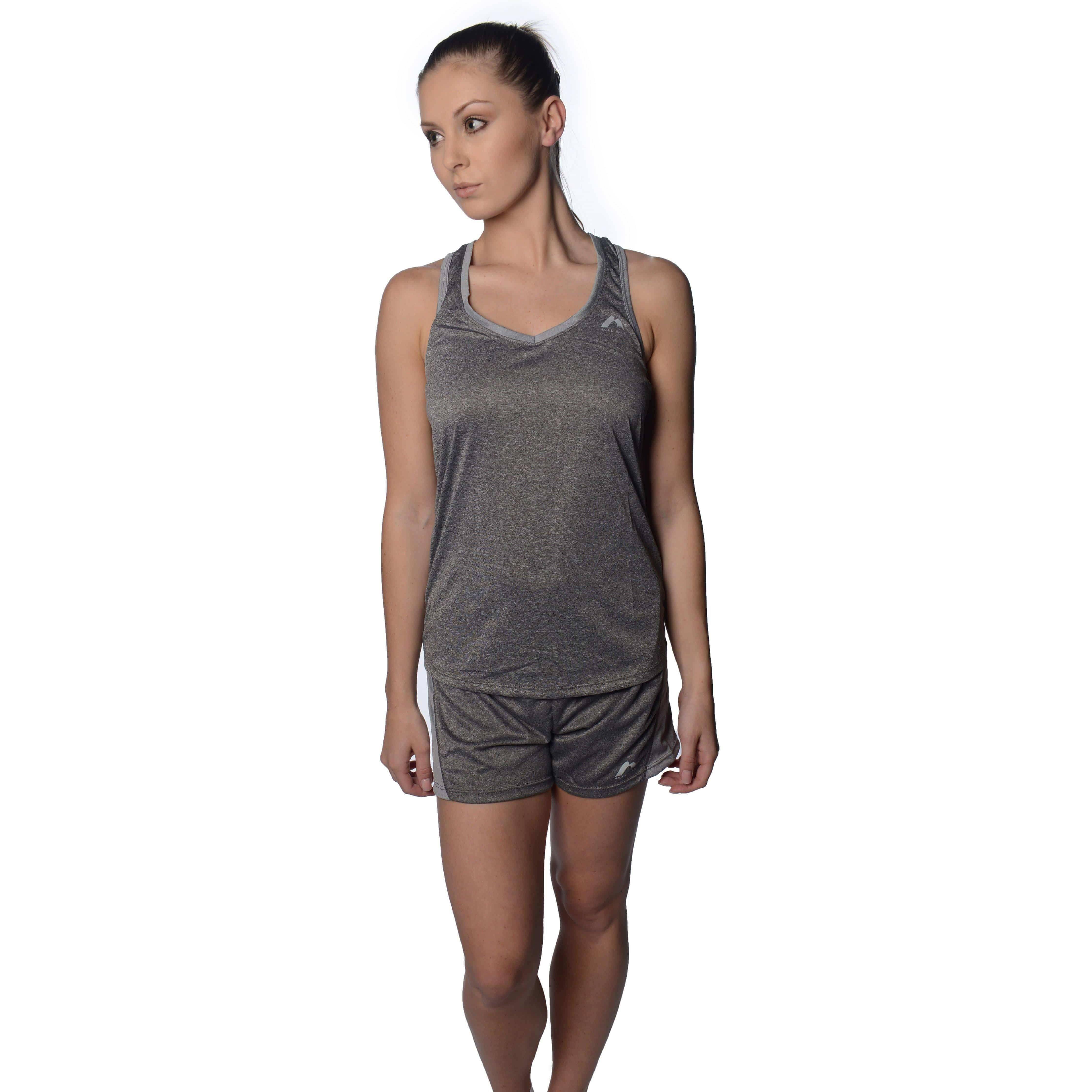 More Mile Marl Jersey Womens Training Shorts - Grey - Image 3