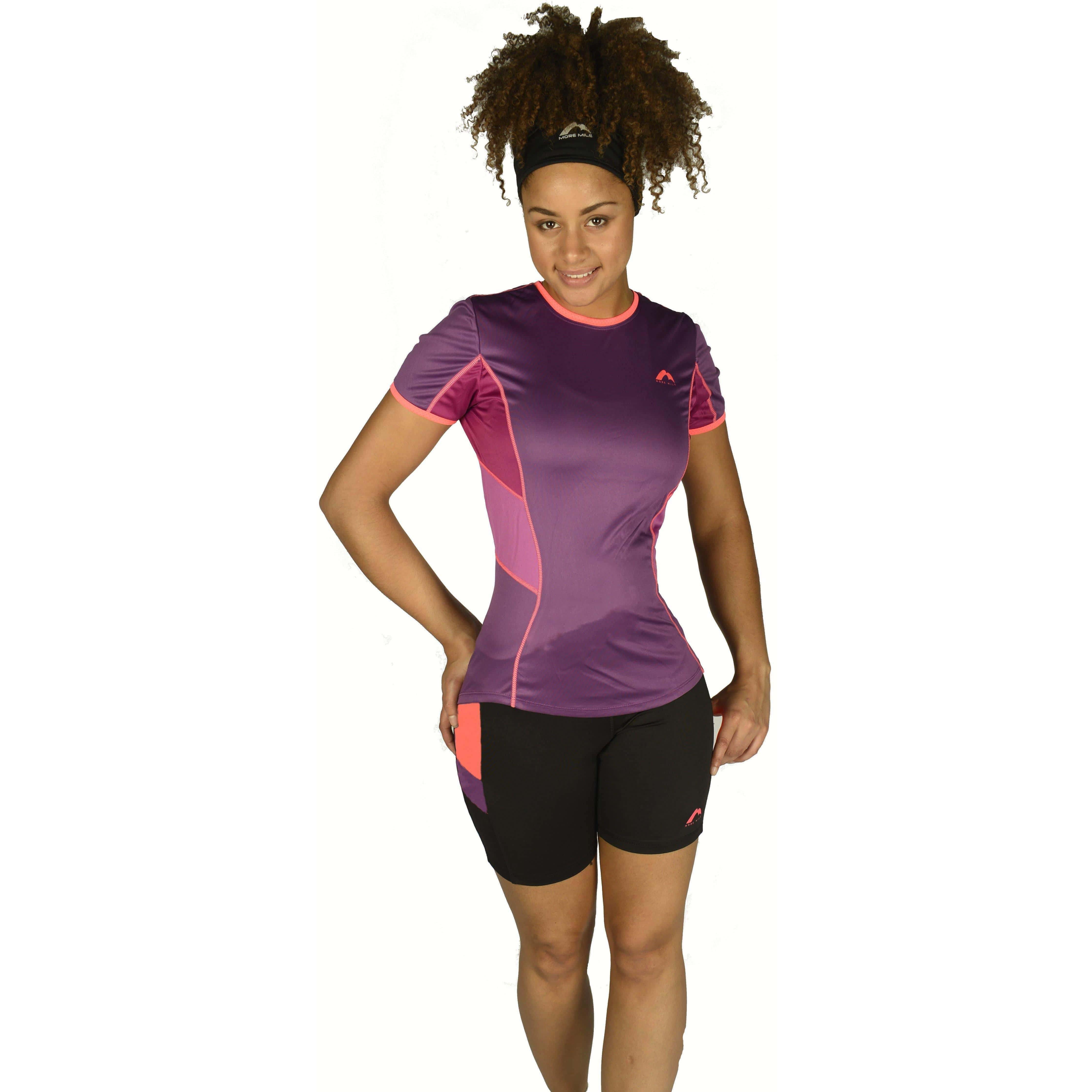 More Mile More-Tech Womens Short Running Tights - Black - Image 4