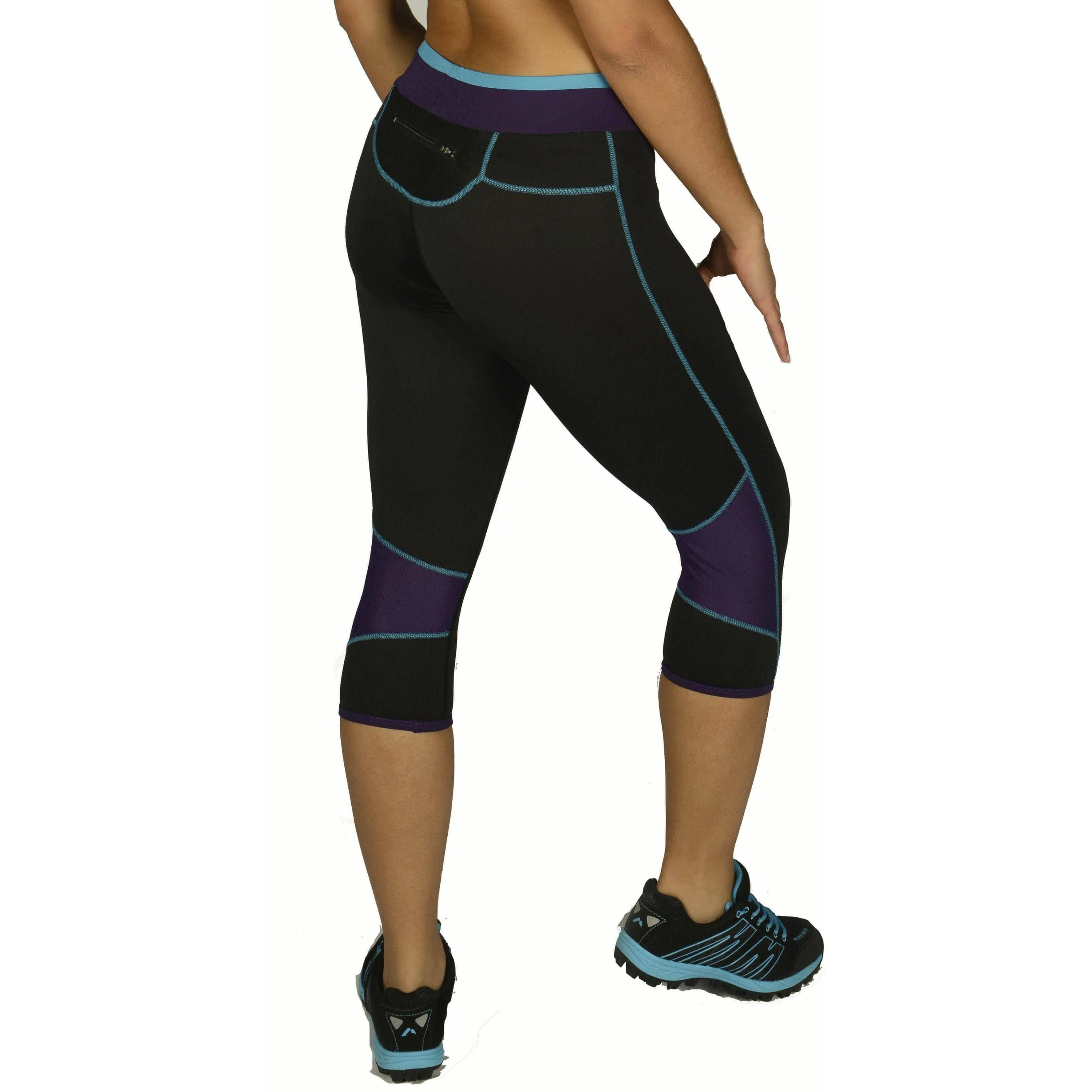 More Mile Prime Womens 3/4 Capri Running Tights - Black - Image 4