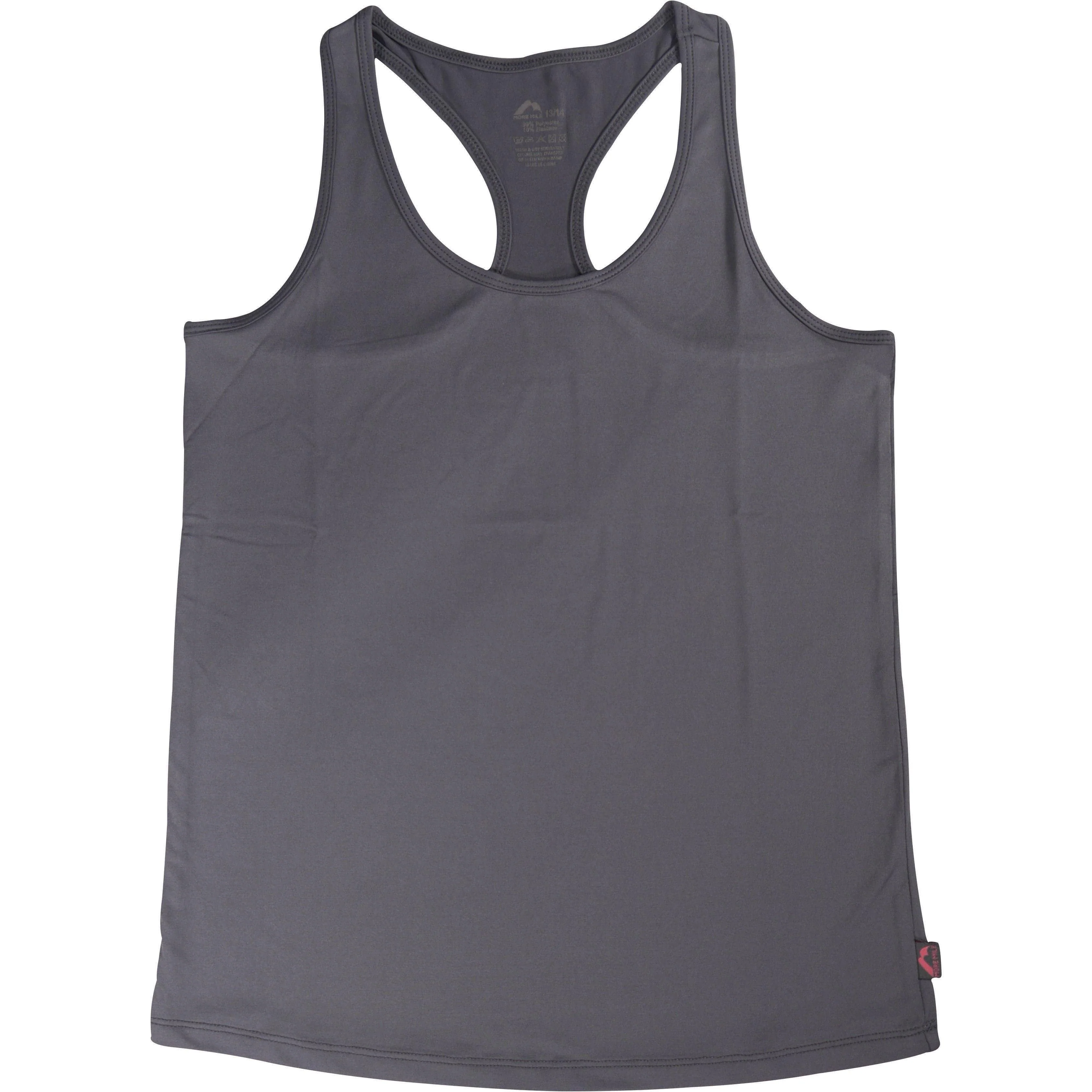 More Mile Racer Back Girls Running Vest - Grey - Image 4