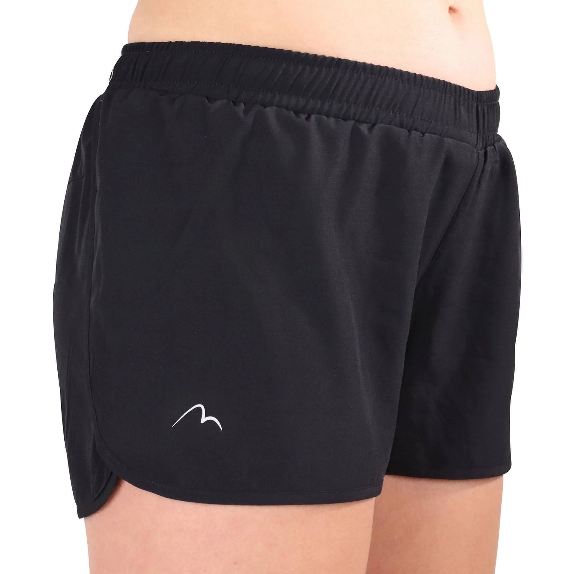 More Mile Racer Split Womens Running Shorts - Black - Image 3