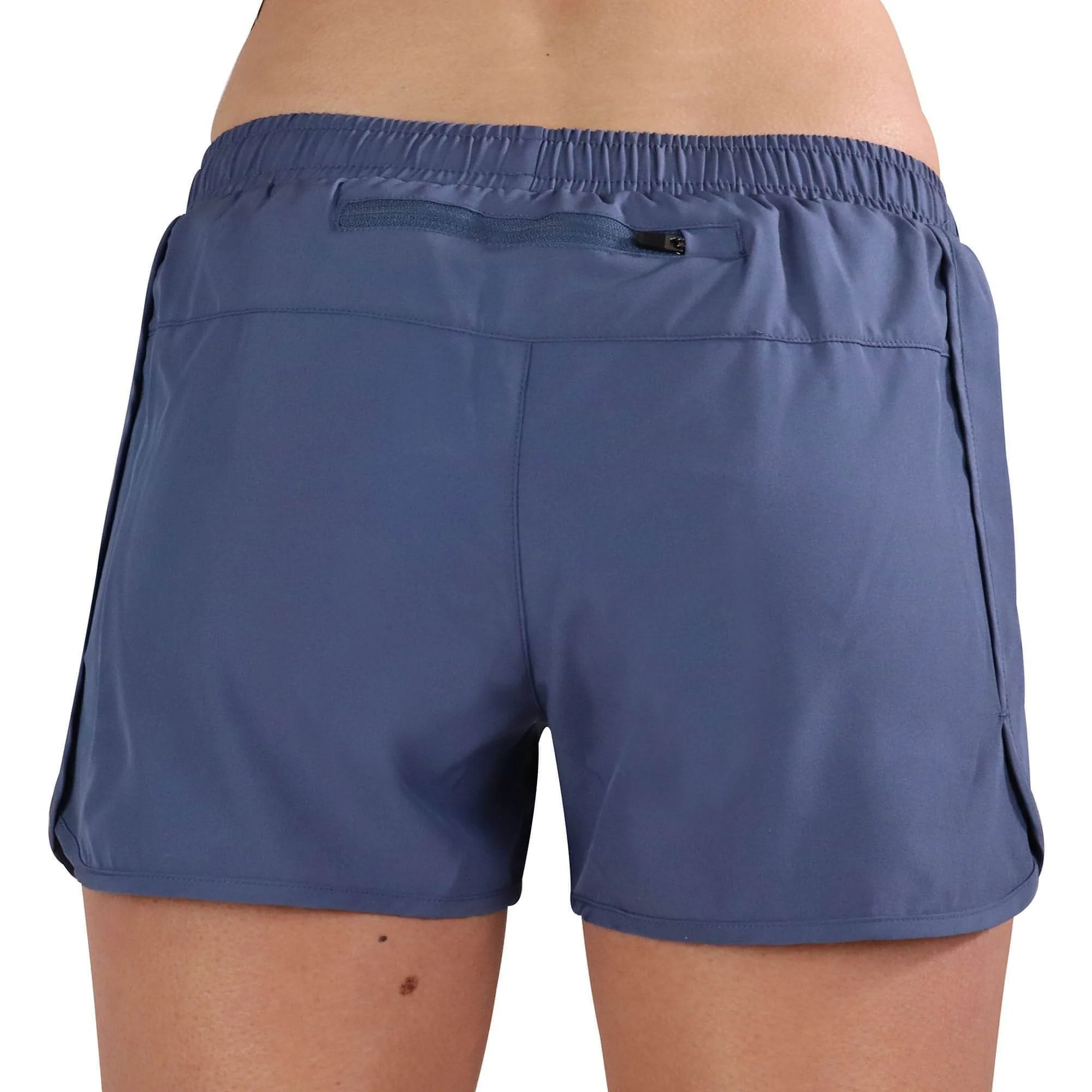More Mile Racer Split Womens Running Shorts - Blue - Image 2