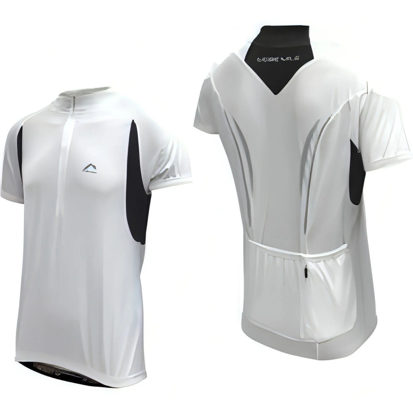 More Mile Short Sleeve Half Zip Mens Cycling Jersey - White - Image 4