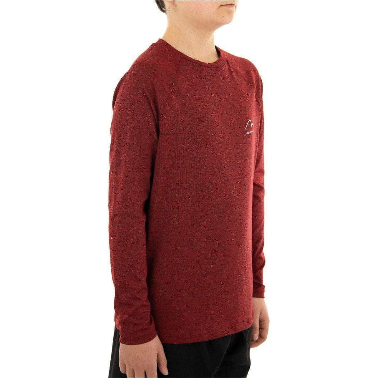 More Mile Train To Run Boys Long Sleeve Running Top - Red - Image 3