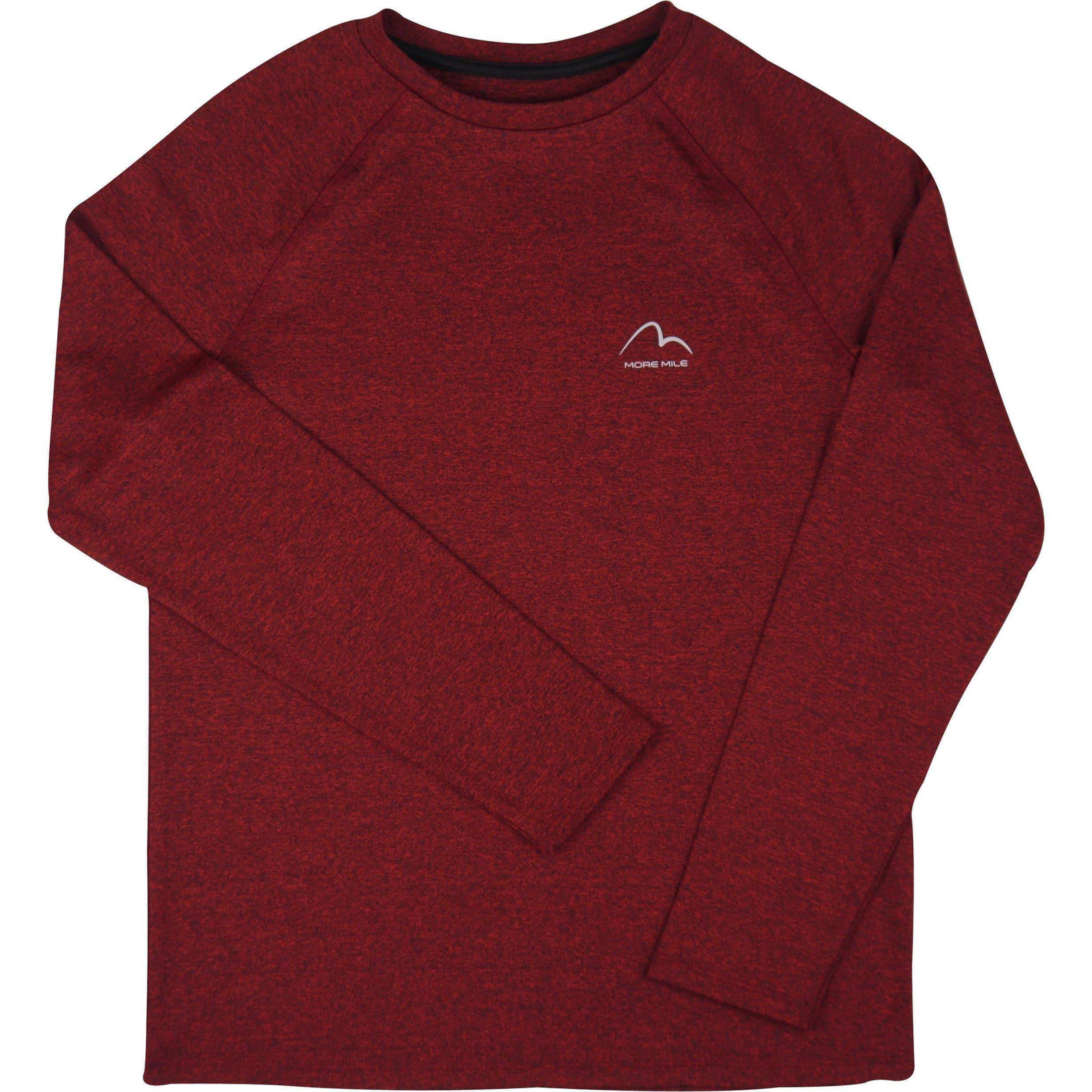 More Mile Train To Run Boys Long Sleeve Running Top - Red - Image 4