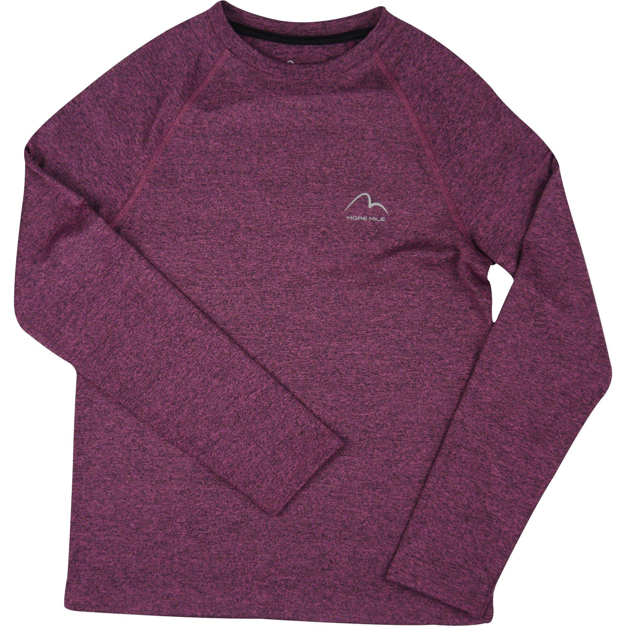 More Mile Train To Run Girls Long Sleeve Running Top - Purple - Image 4