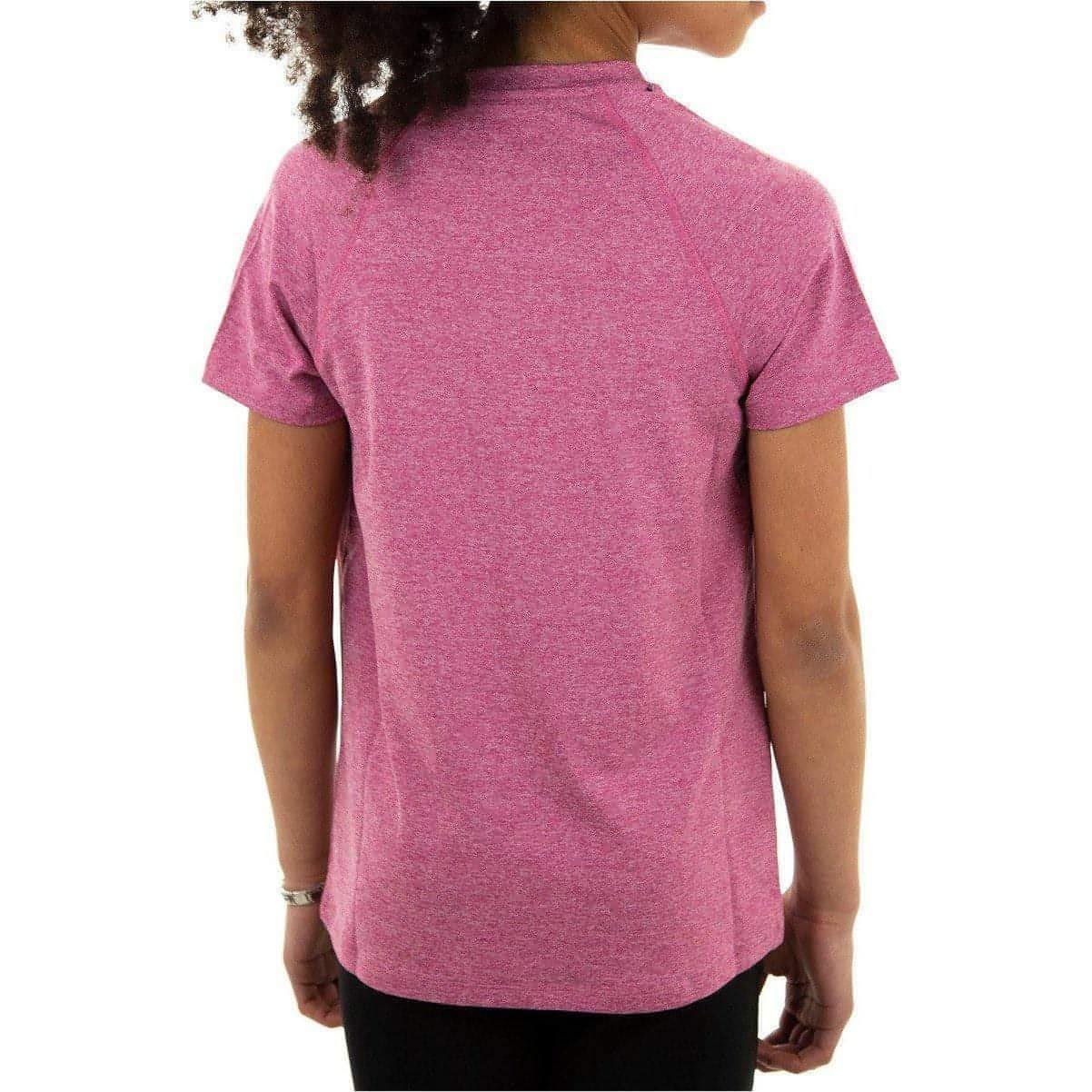 More Mile Train To Run Girls Short Sleeve Running Top - Pink - Image 2