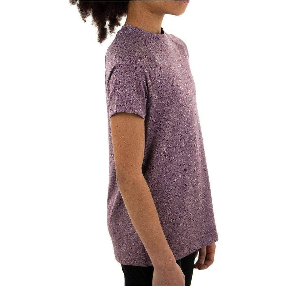 More Mile Train To Run Girls Short Sleeve Running Top - Purple - Image 3