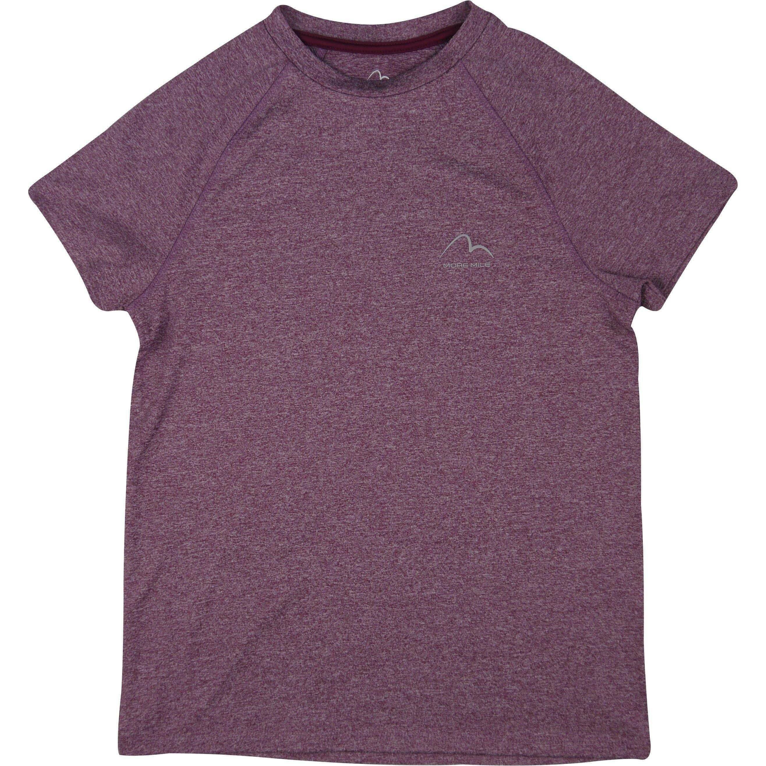 More Mile Train To Run Girls Short Sleeve Running Top - Purple - Image 4