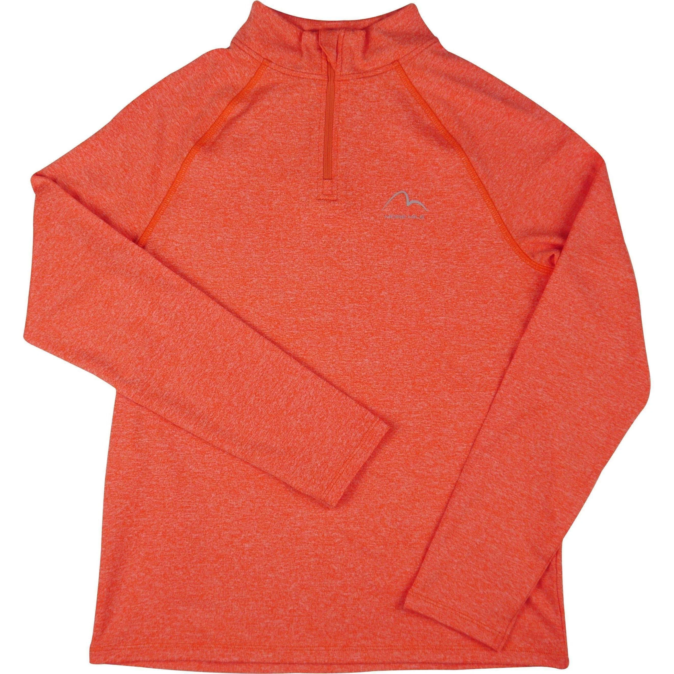 More Mile Train To Run Half Zip Junior Running Top - Orange - Image 4