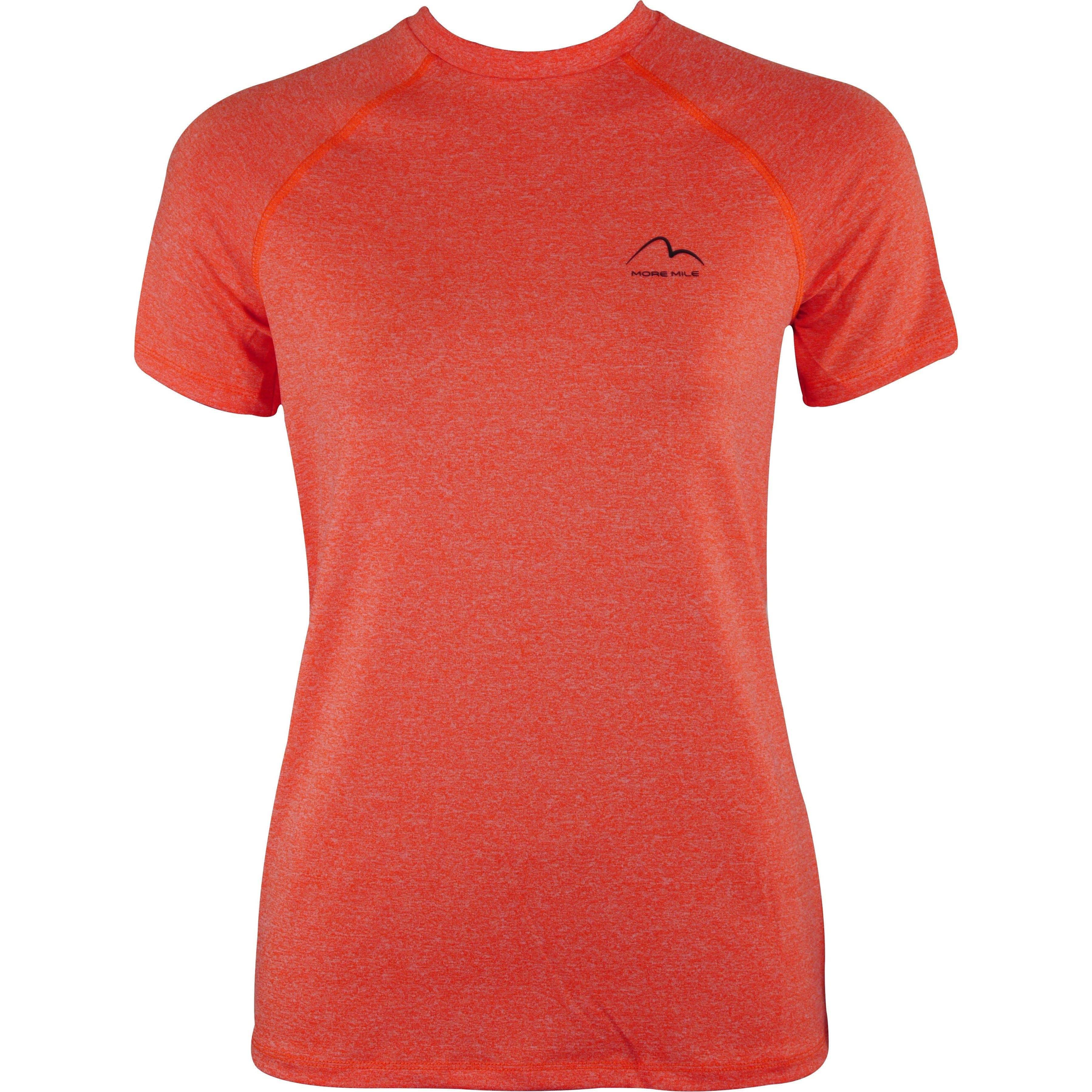 More Mile Train To Run Short Sleeve Womens Running Top - Orange - Image 4