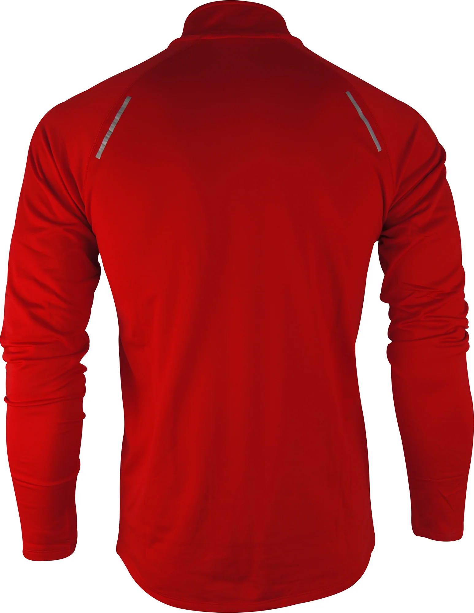 More Mile Vivid Half Zip Long Sleeve Mens Running Top - Red - Image 2