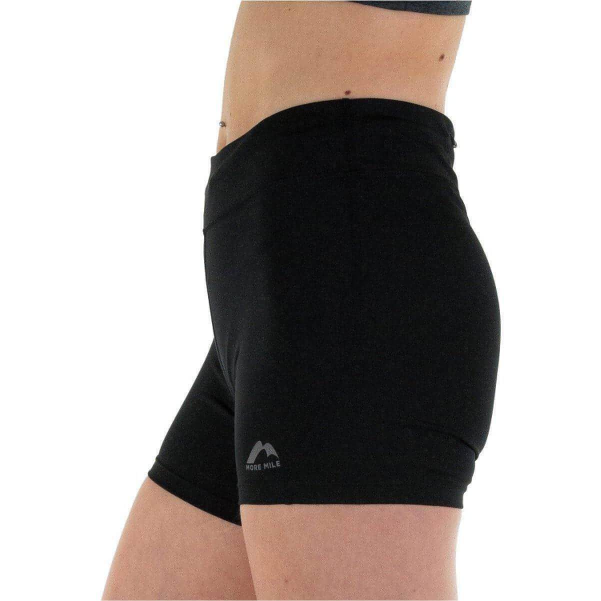 More Mile Biker Womens Short Running Tights - Black - Image 3