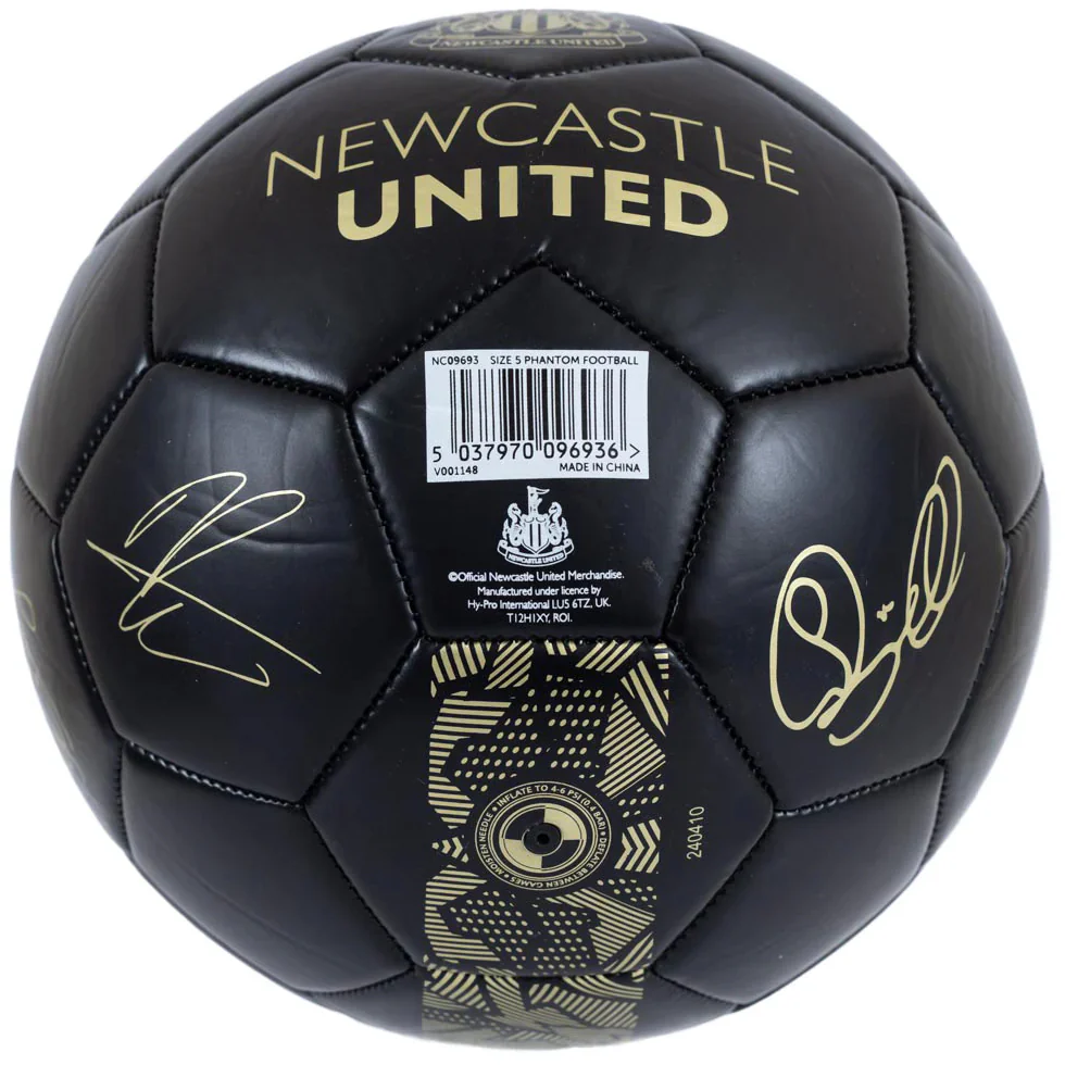 Newcastle United Phantom Signature Football - Black - Image 3