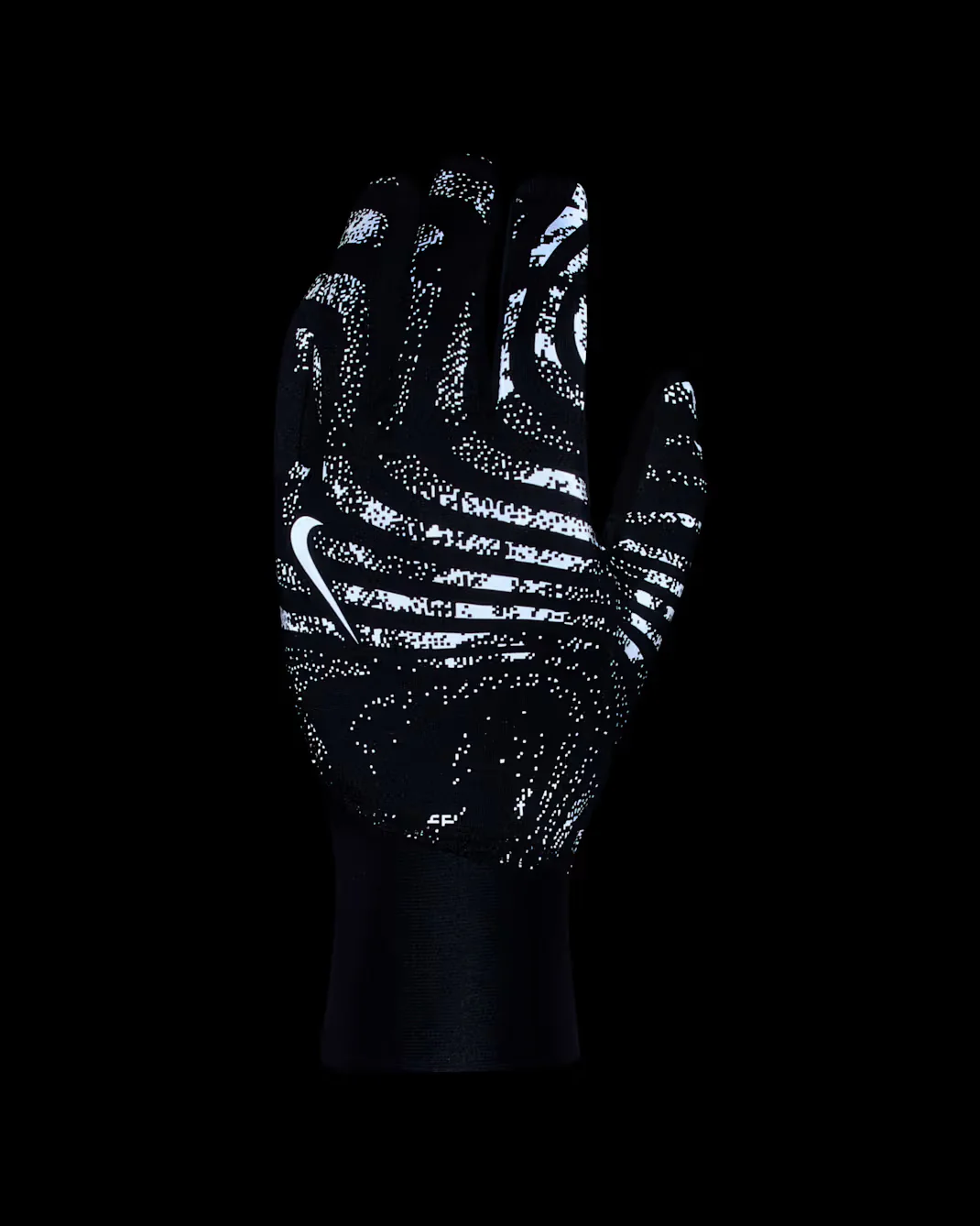 Nike Pacer Reflective Midweight Womens Running Gloves - Black - Image 3