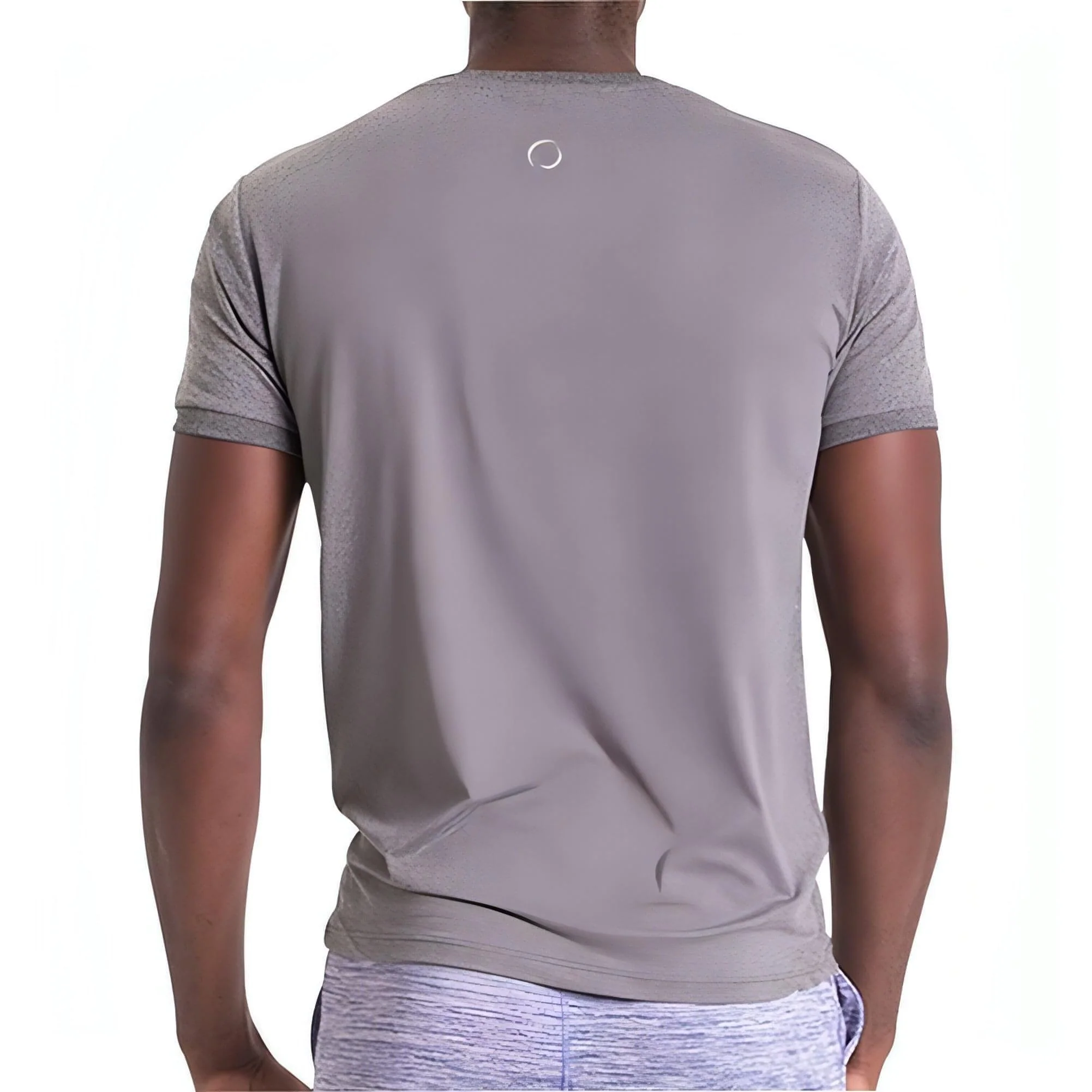 Ohmme Astral Short Sleeve Mens Yoga Top - Grey - Image 2