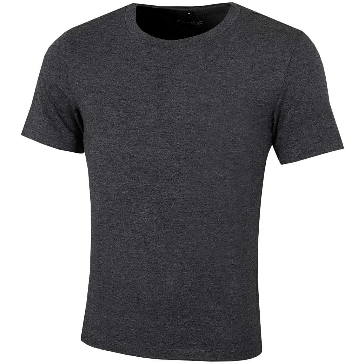 Ohmme Cobra Bamboo Short Sleeve Mens Yoga Top - Grey