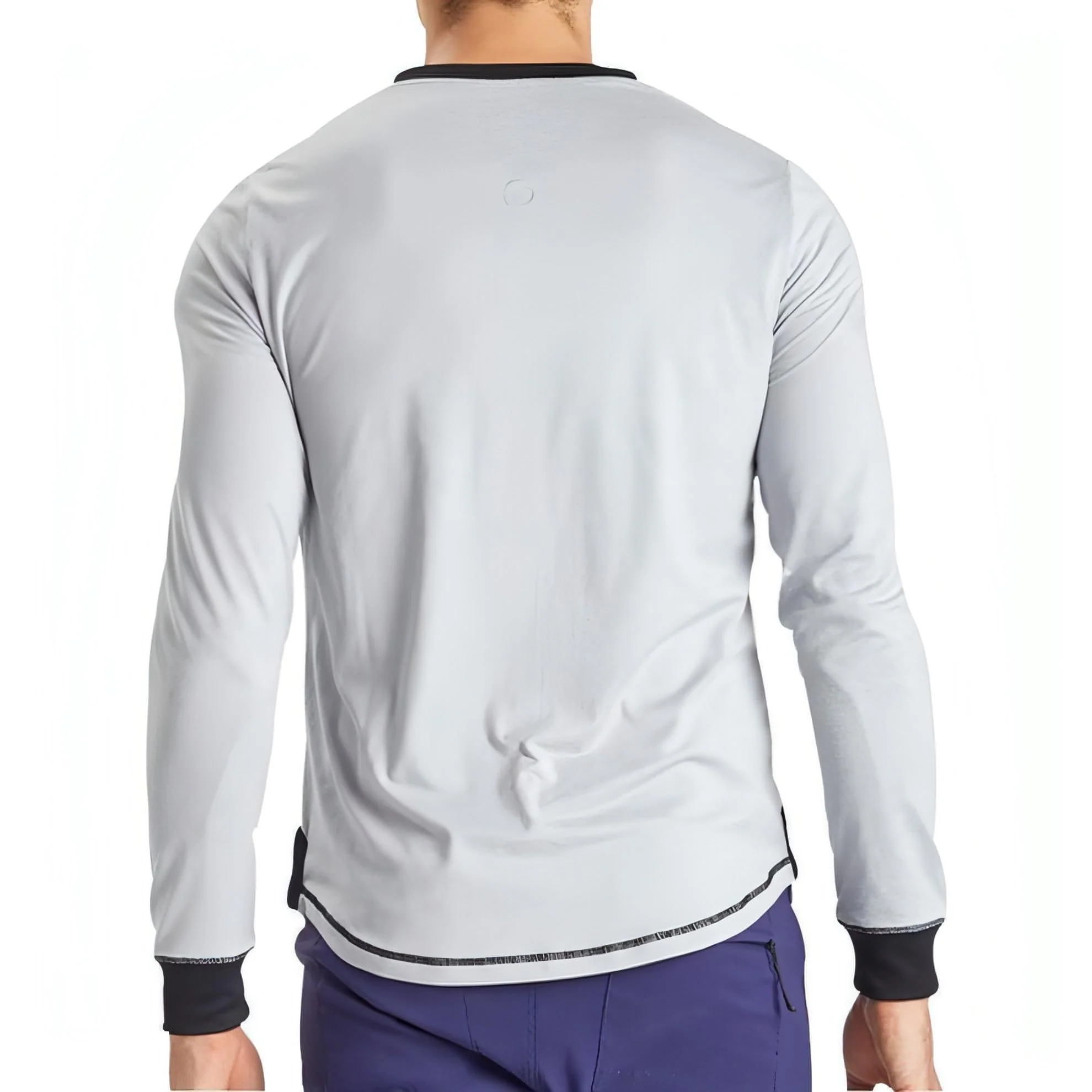 Ohmme Dawn Long Sleeve Mens Yoga Top - Grey - Image 2
