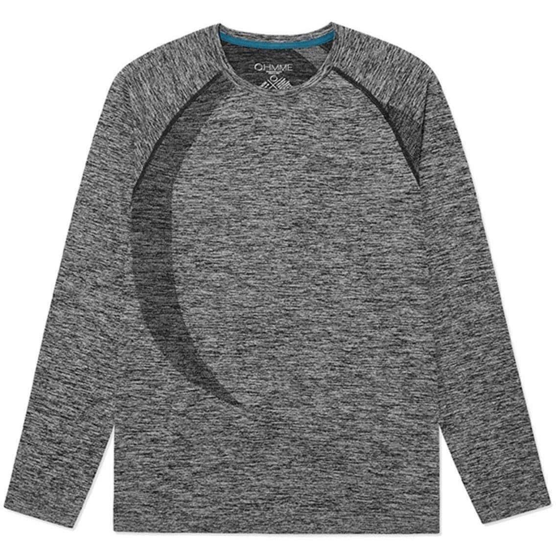Ohmme Orion Long Sleeve Mens Yoga Top - Grey - Image 2