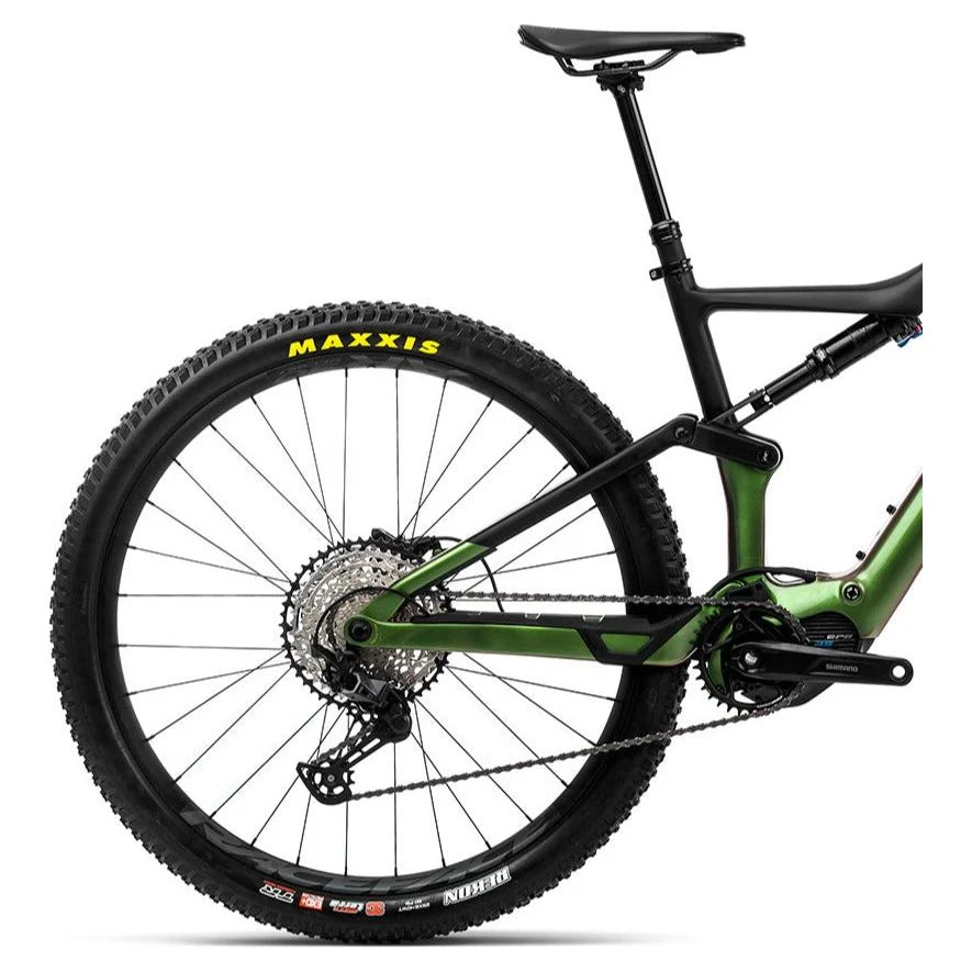 Orbea Rise M20 Carbon Electric Mountain Bike 2023 - Chameleon Goblin Green & Black - Image 2