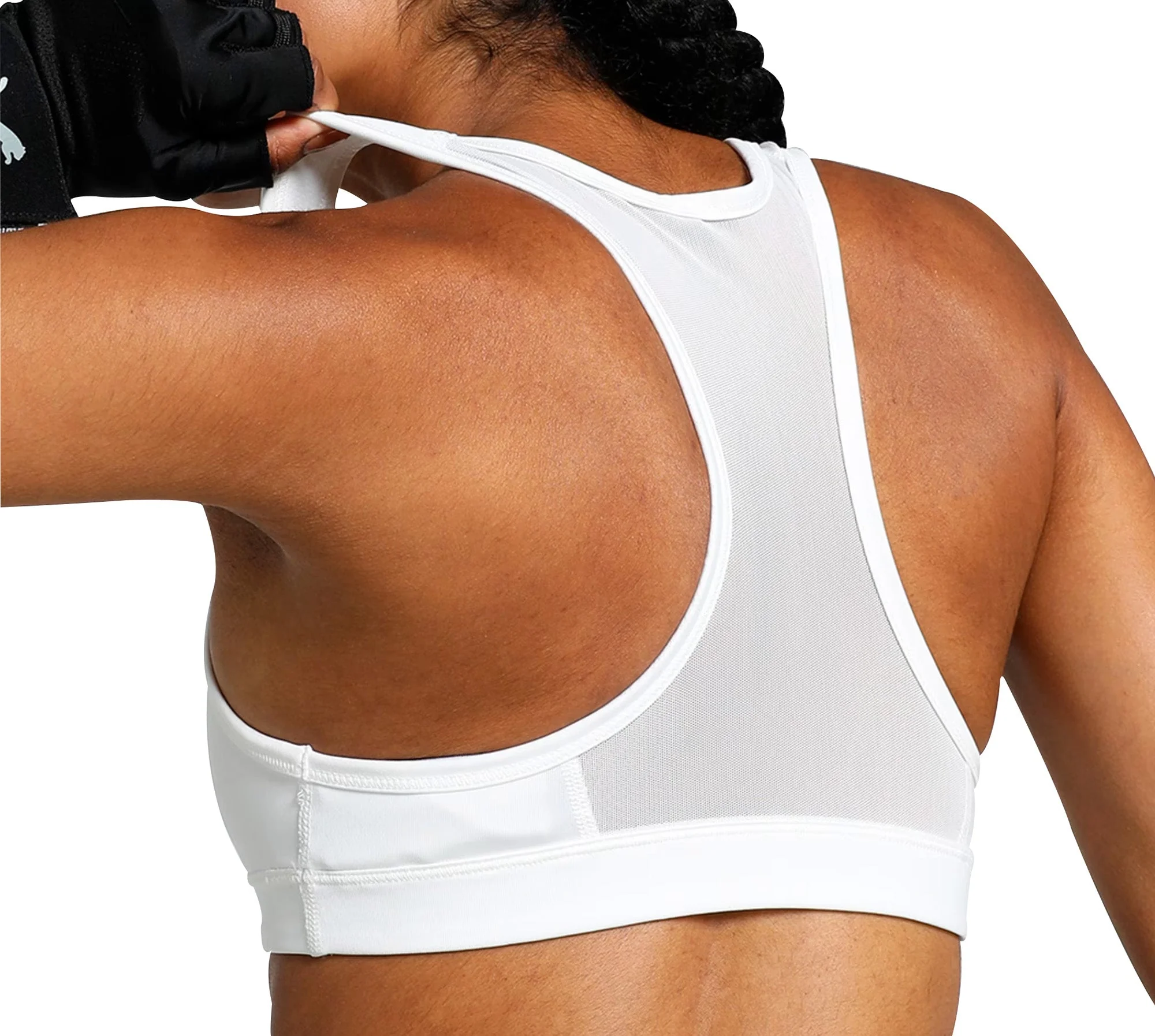 Puma 4KEEPS Womens Running Sports Bra - White - Image 2