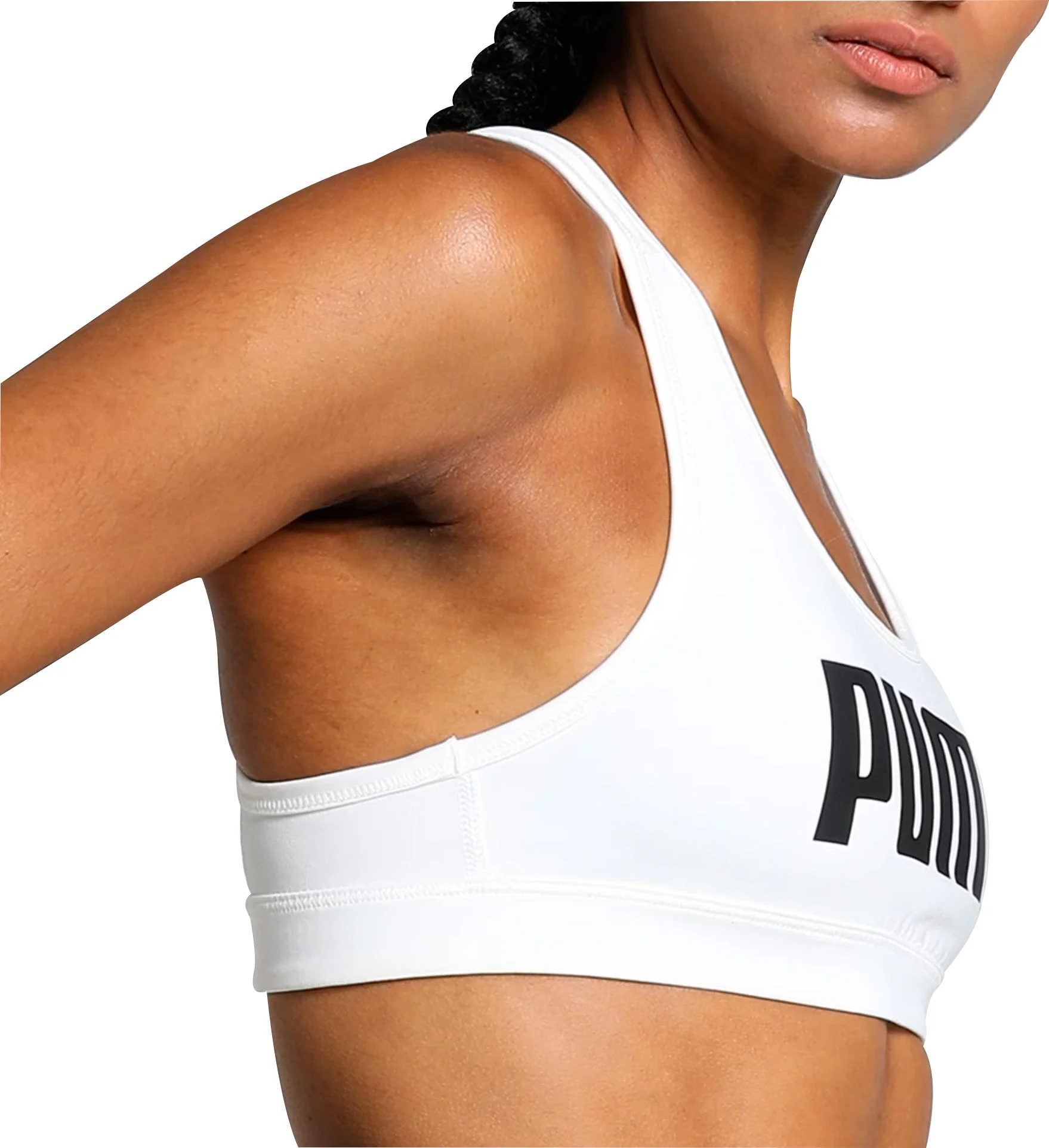 Puma 4KEEPS Womens Running Sports Bra - White - Image 3