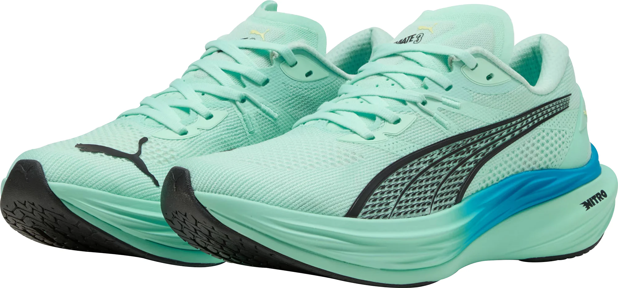 Puma Deviate Nitro 3 Mens Running Shoes - Green - Image 5