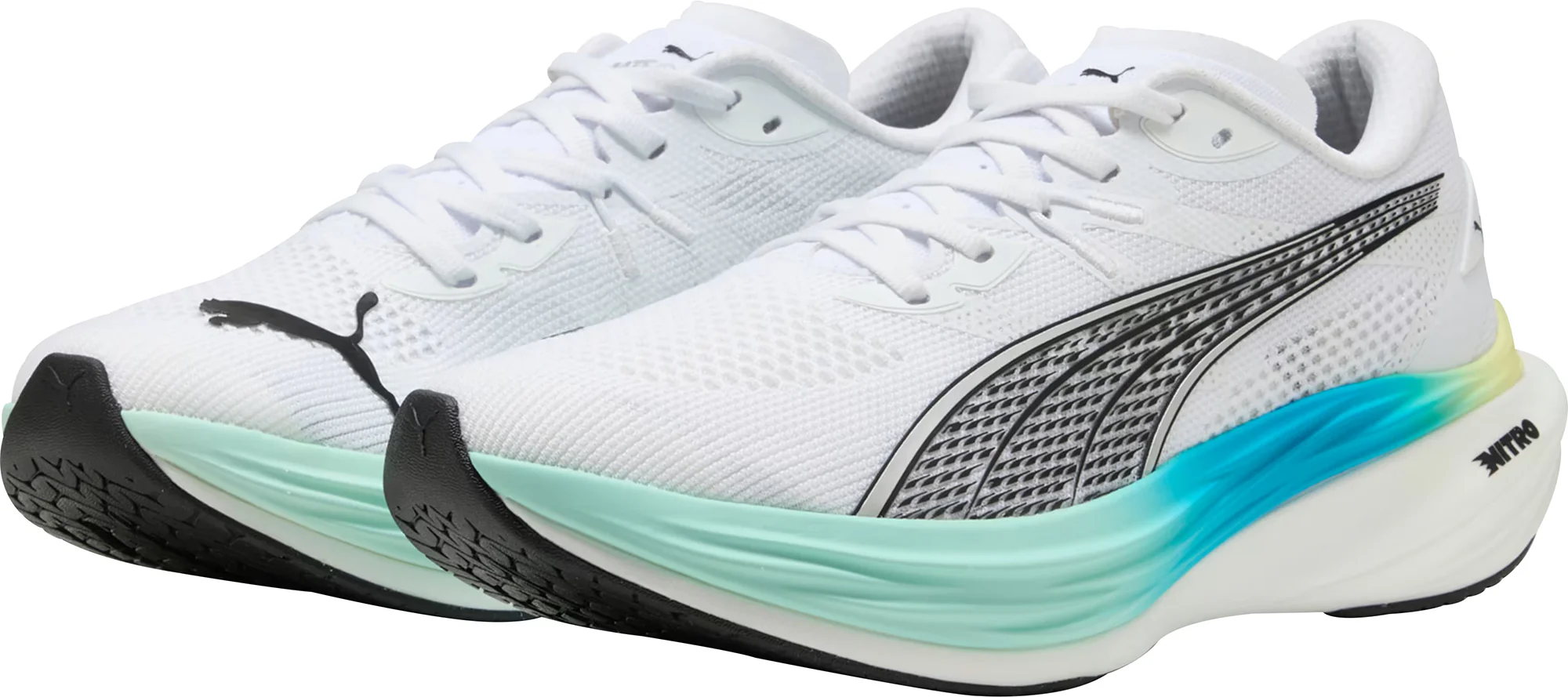 Puma Deviate Nitro 3 Mens Running Shoes - White - Image 5