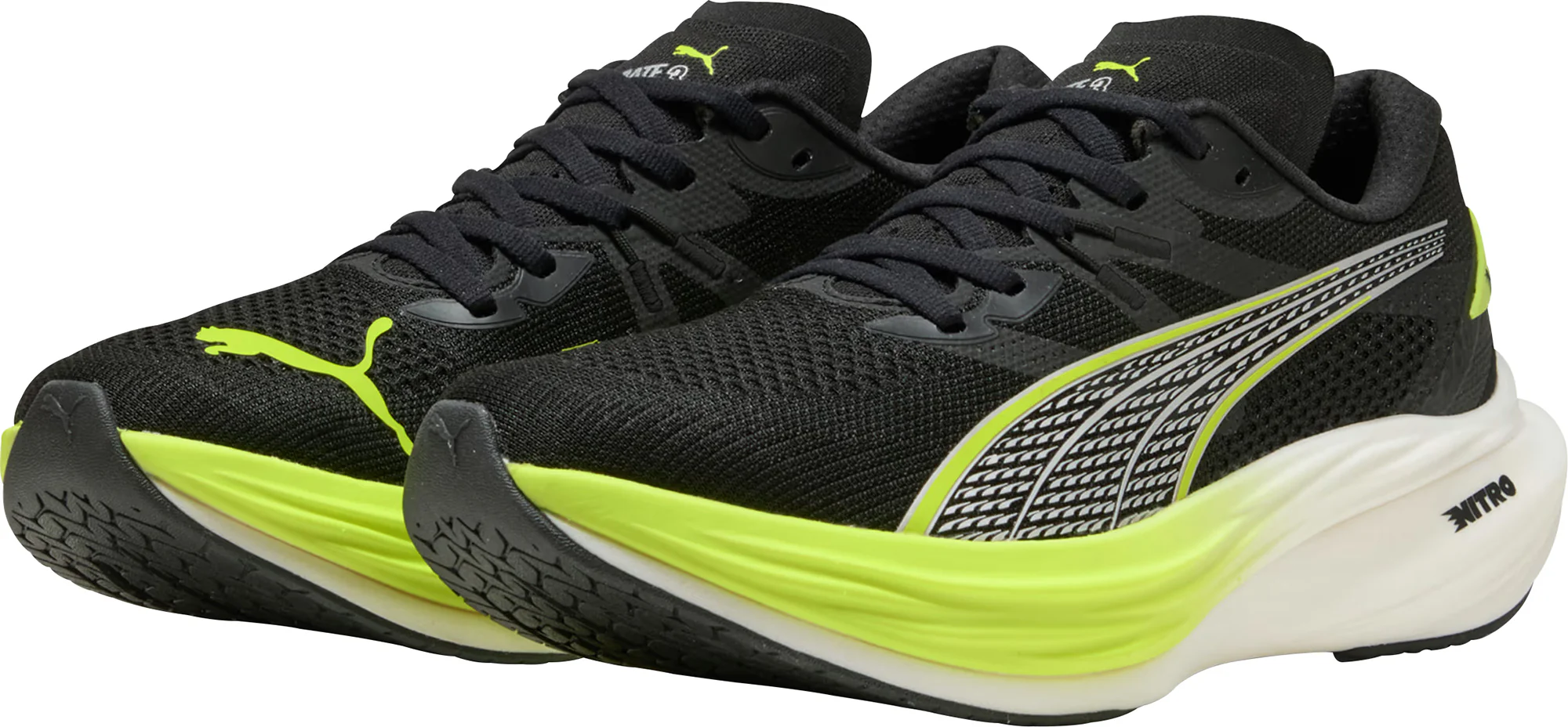 Puma Deviate Nitro 3 WIDE FIT Mens Running Shoes - Black - Image 5