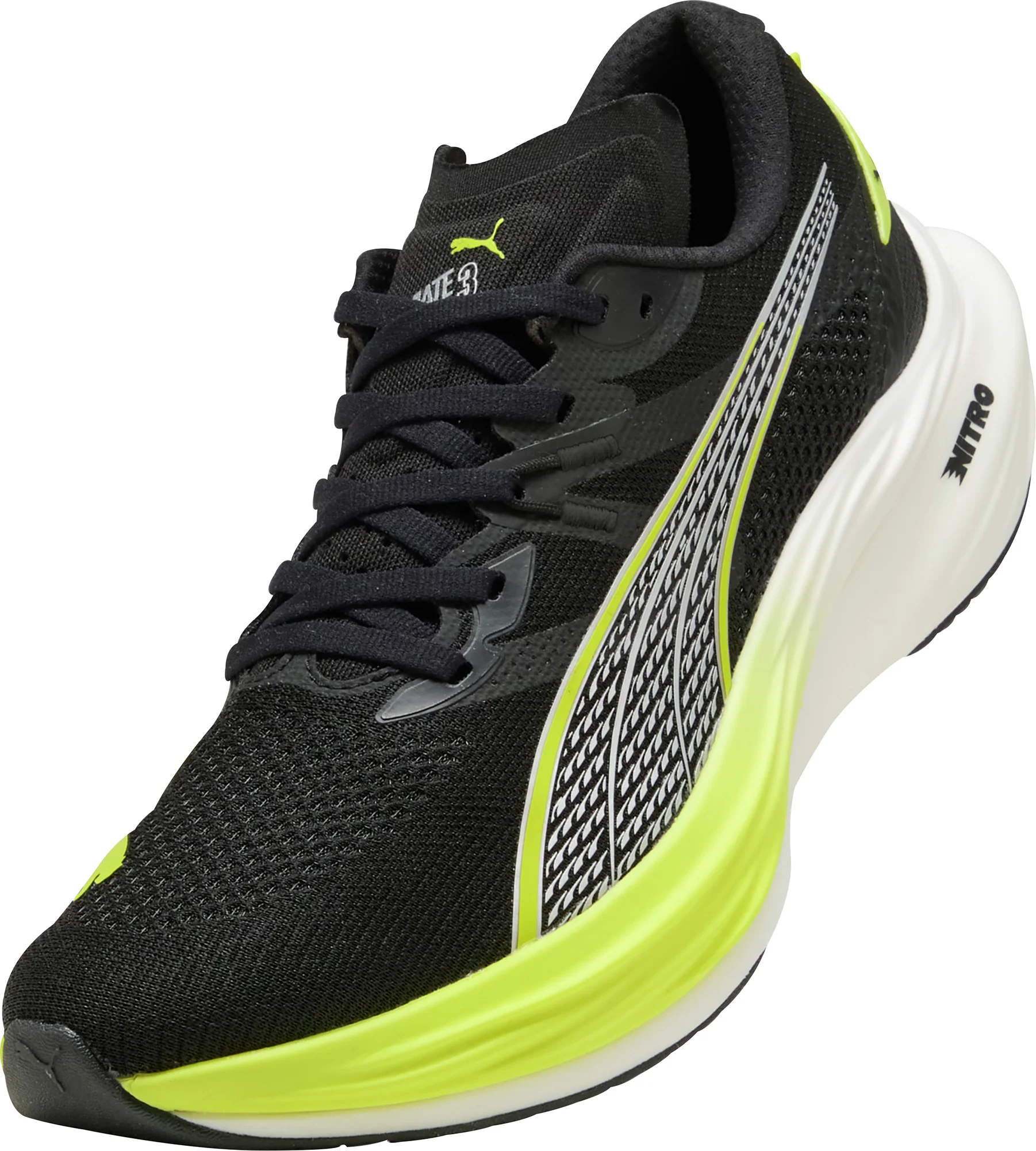 Puma Deviate Nitro 3 WIDE FIT Mens Running Shoes - Black - Image 7