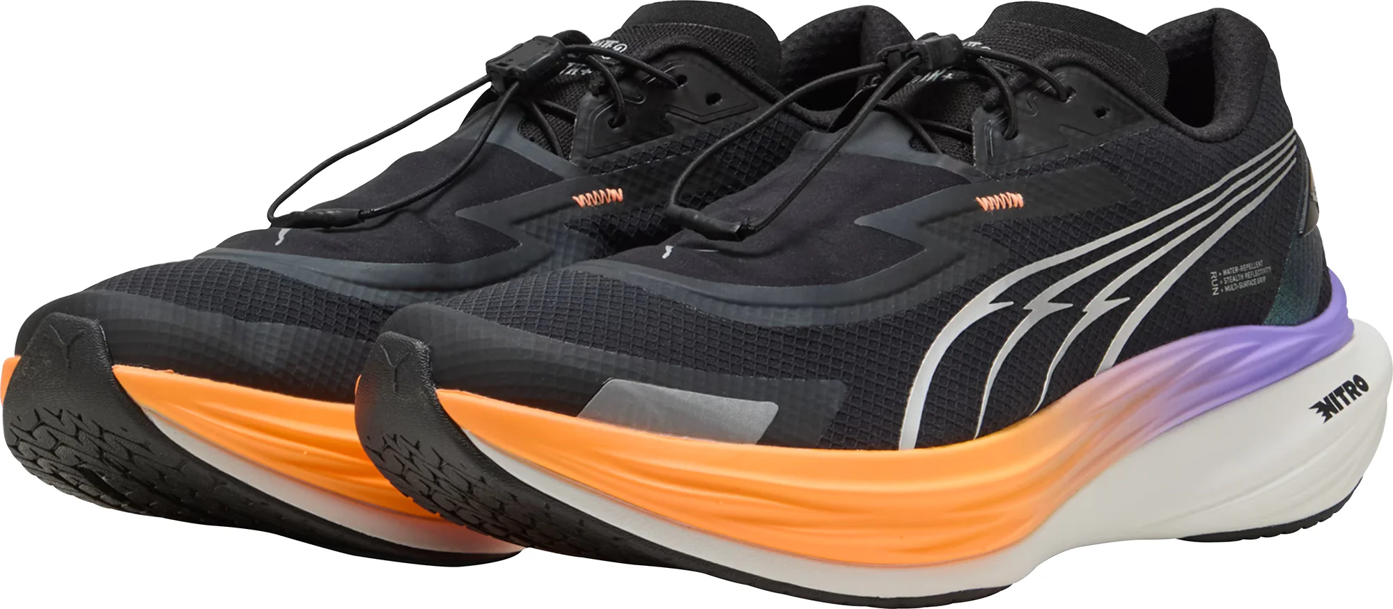 Puma Deviate Nitro 3 WTR+ Mens Running Shoes - Black - Image 6
