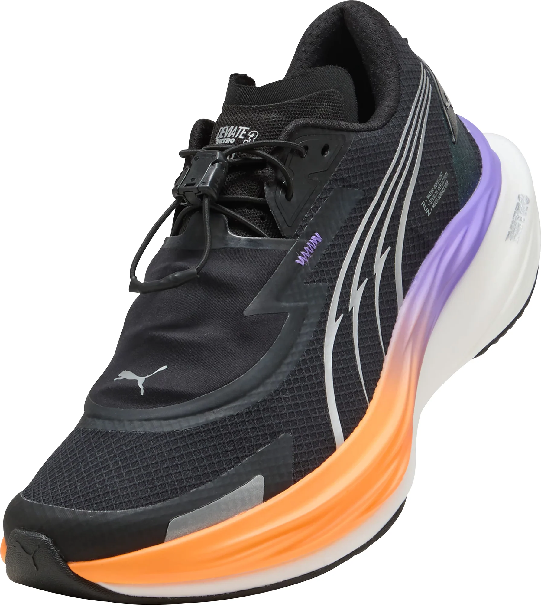 Puma Deviate Nitro 3 WTR+ Womens Running Shoes - Black - Image 7