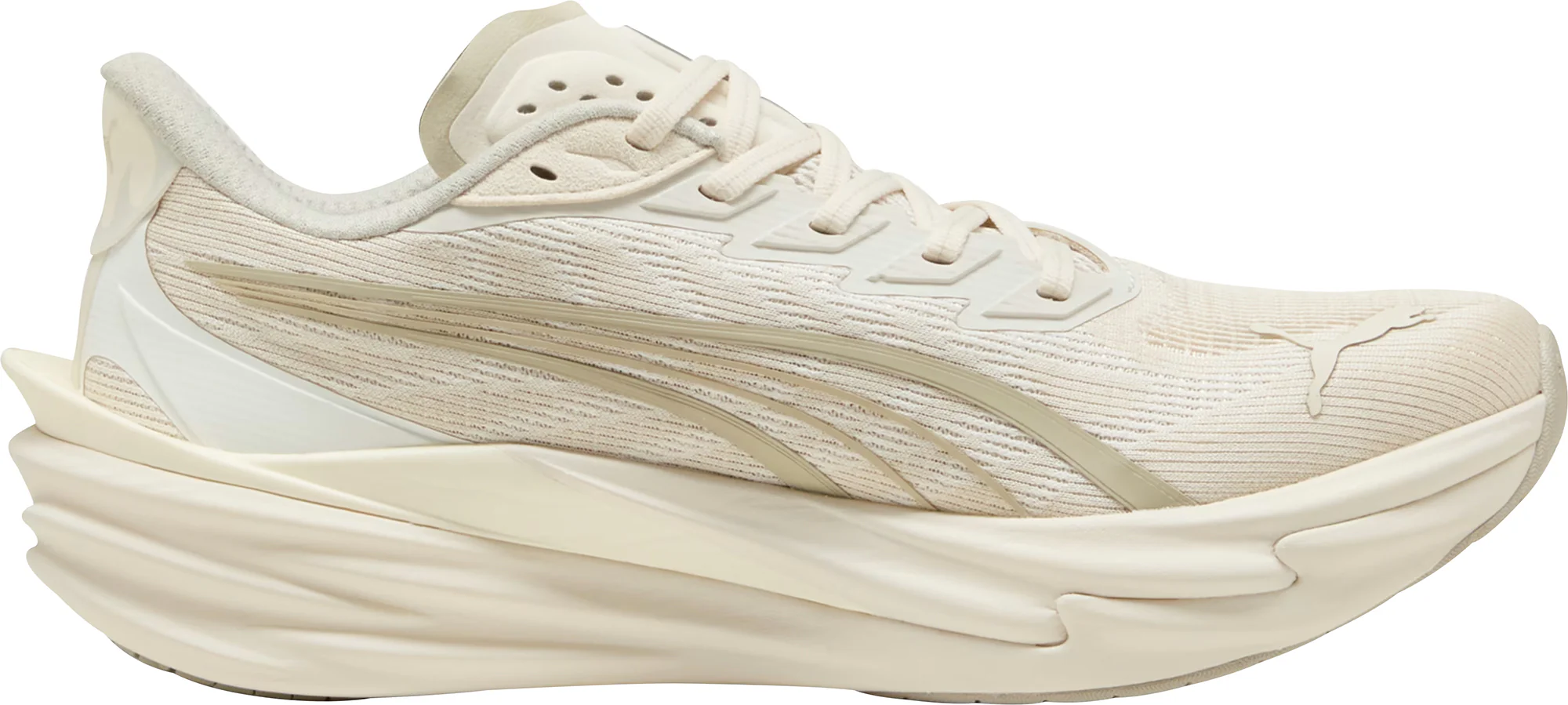 Puma Deviate Nitro 4 Mens Running Shoes - Cream - Image 3
