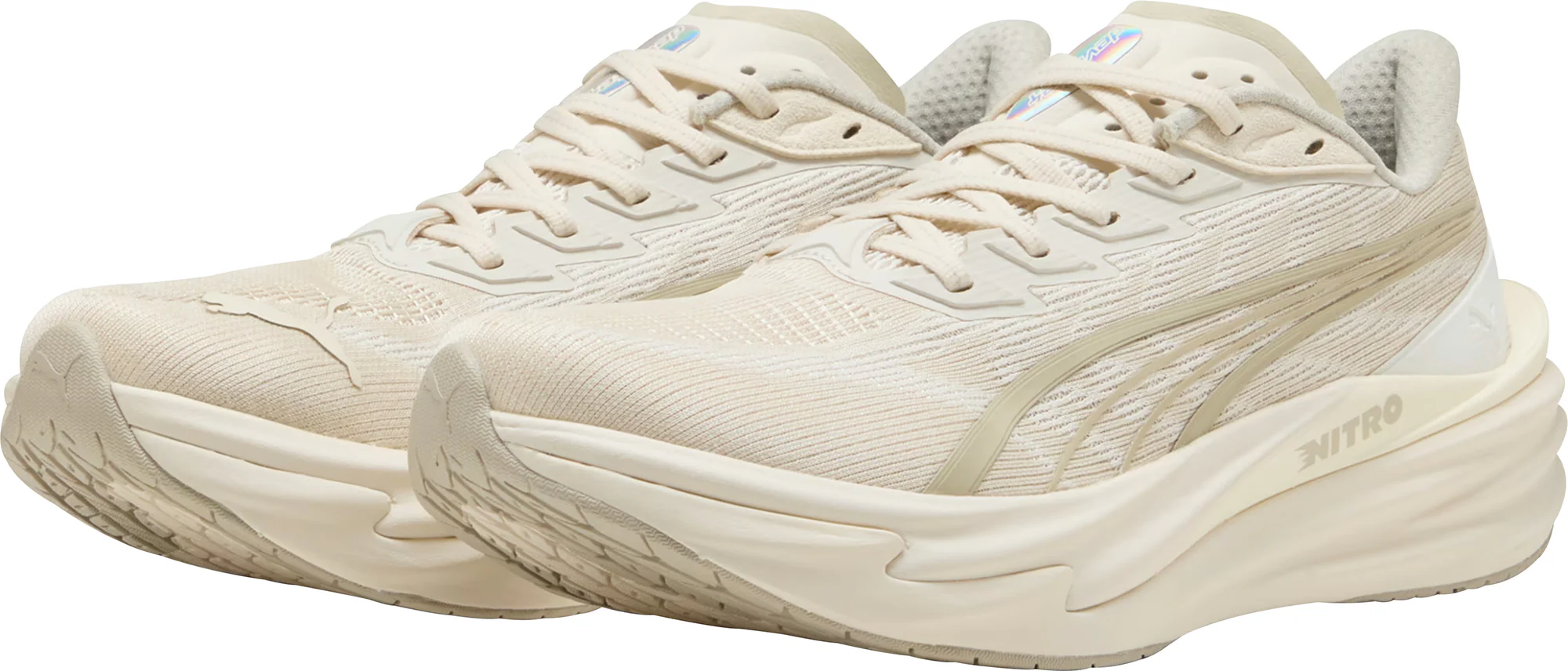Puma Deviate Nitro 4 Mens Running Shoes - Cream - Image 5