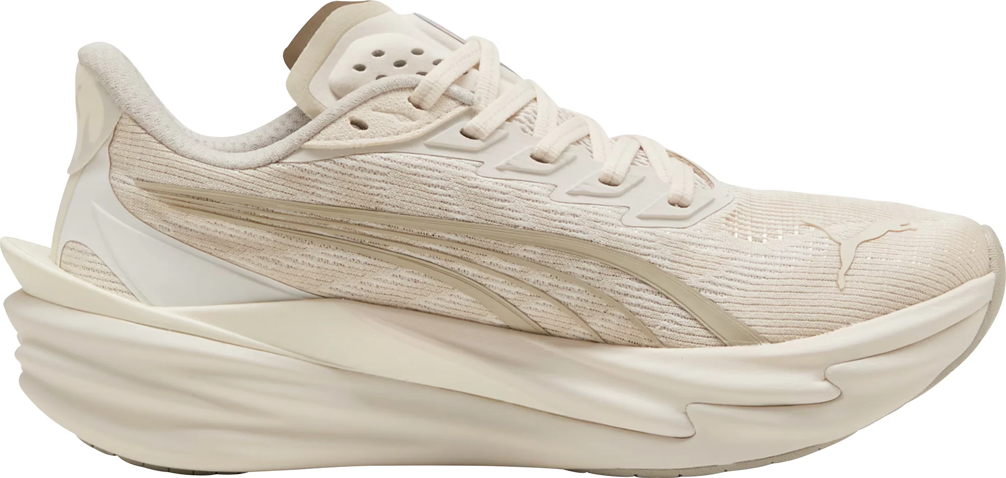 Puma Deviate Nitro 4 Womens Running Shoes - Cream - Image 3