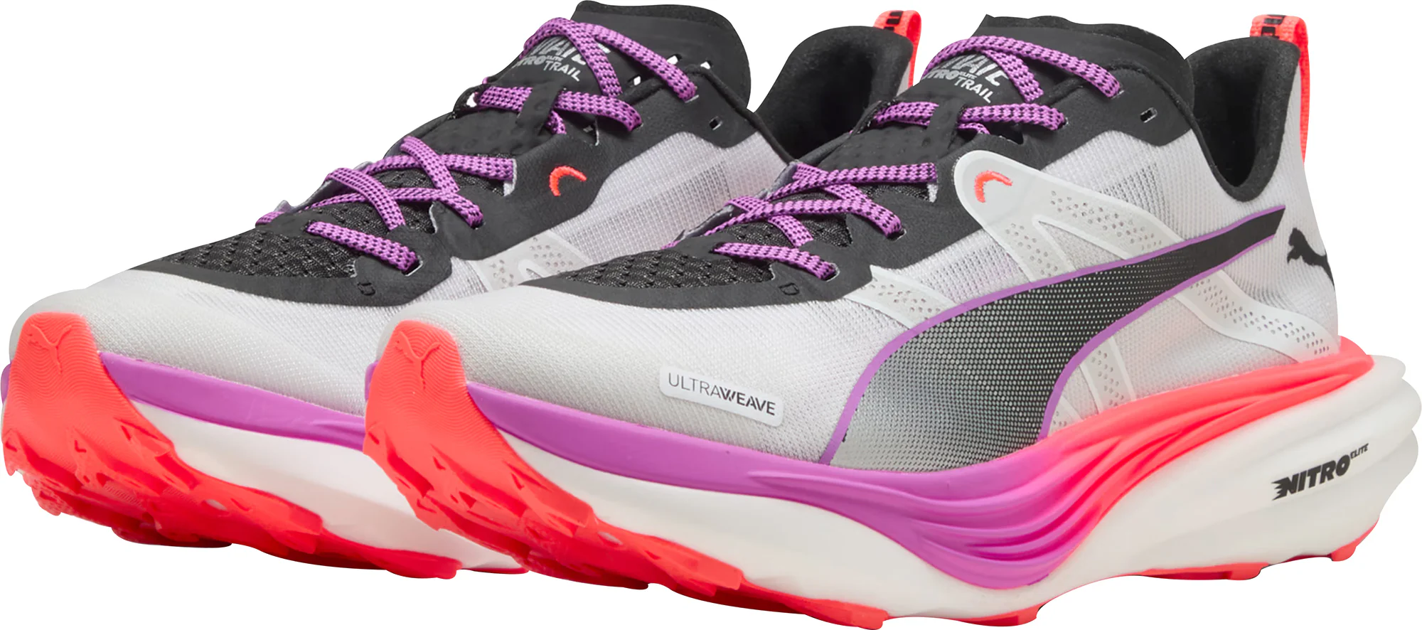 Puma Deviate Nitro Elite Mens Trail Running Shoes - White - Image 5