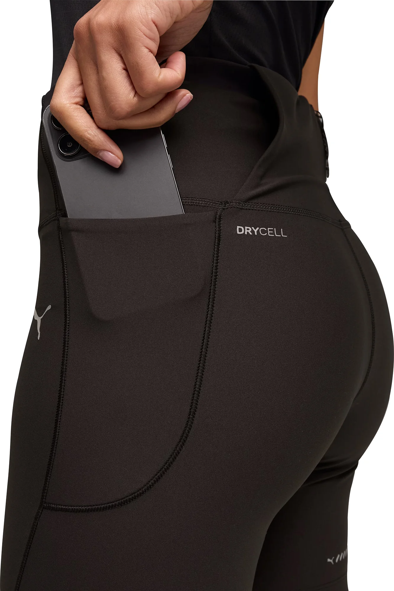 Puma DreamRun 7 Inch Womens Short Running Tights - Black - Image 3