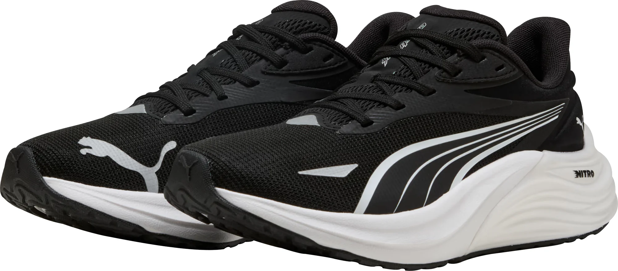 Puma Electrify Nitro 4 Junior Running Shoes - Black - Image 5