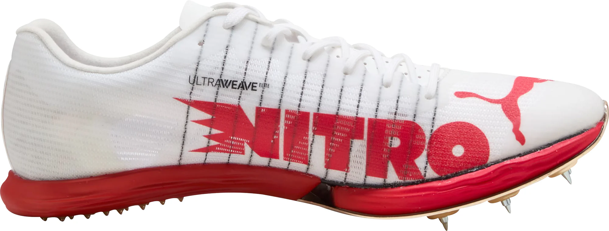 Puma evoSpeed Forte Nitro Elite Running Spikes - White - Image 3
